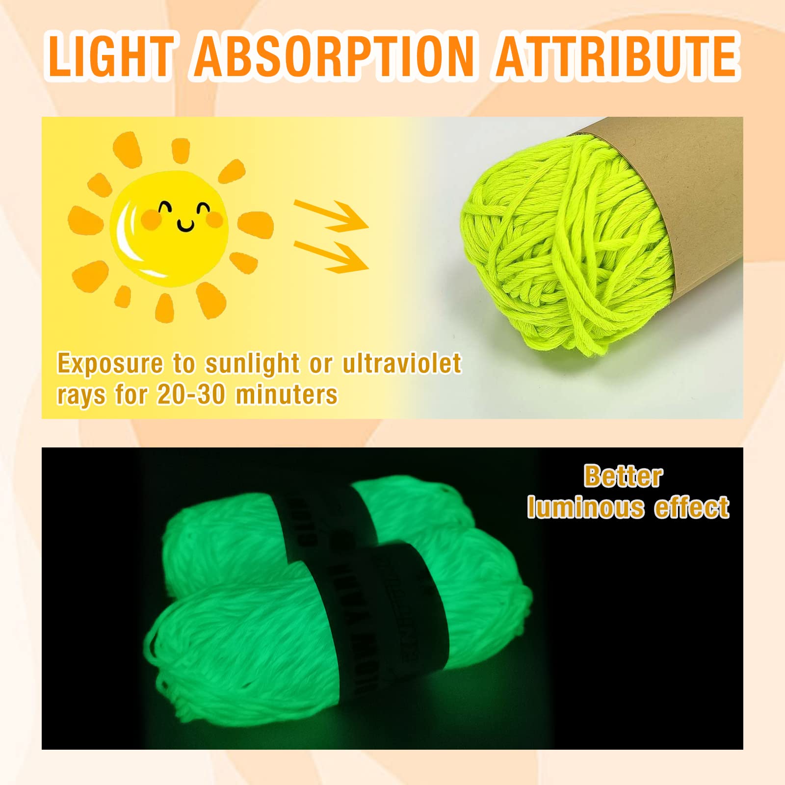 Glow in The Dark Yarn 2 Rolls - 120m Each, Pink Glow Yarn for Crocheting, Knitting, DIY Arts & Crafts, Sewing Supplies - Perfect for Halloween Decorations, Christmas Projects & Nighttime Accessories