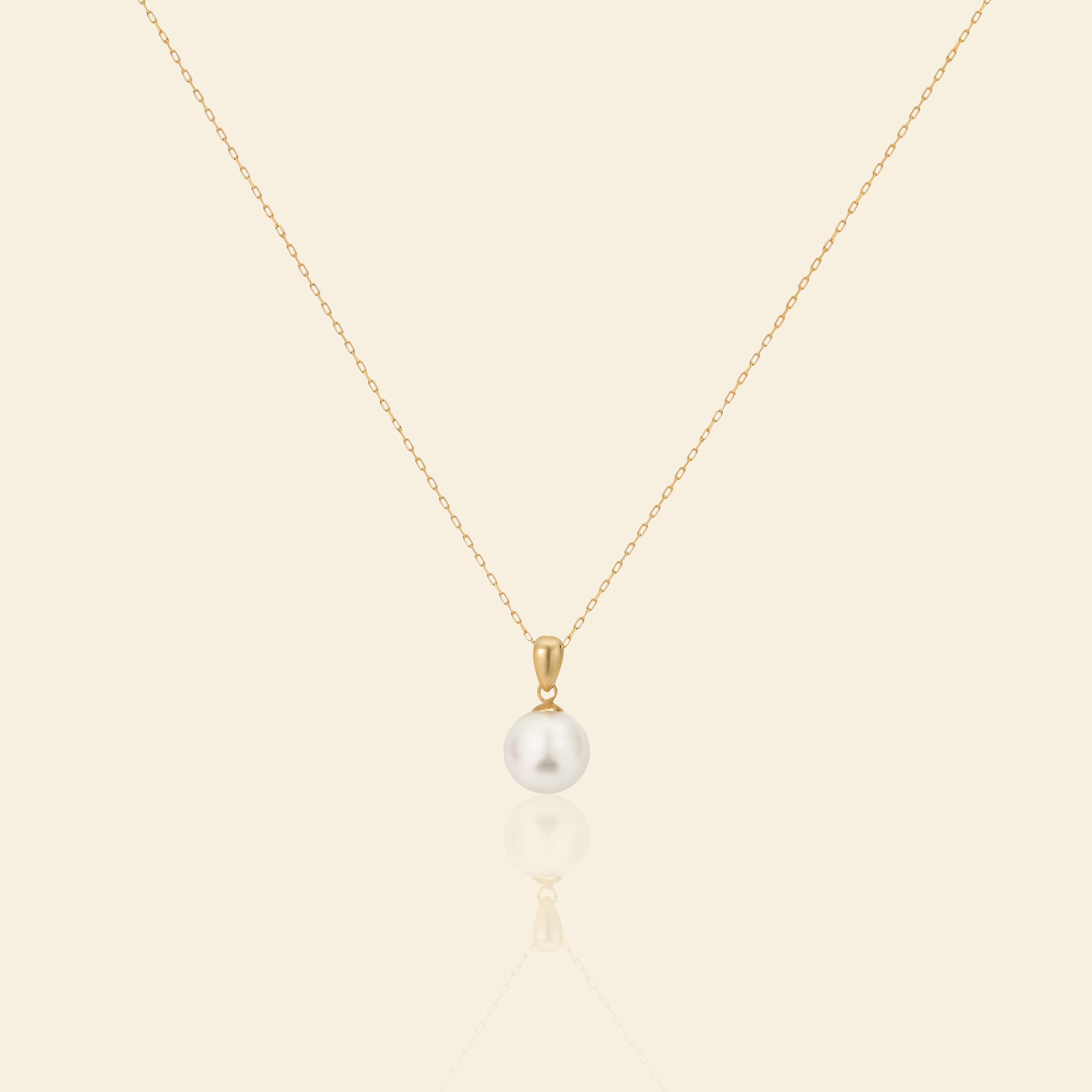 Luxury 18K Gold Akoya Pearl Pendant Necklace - Elegant Pearl Jewelry for Women, Perfect Gift for Anniversary, Wedding & Special Occasions