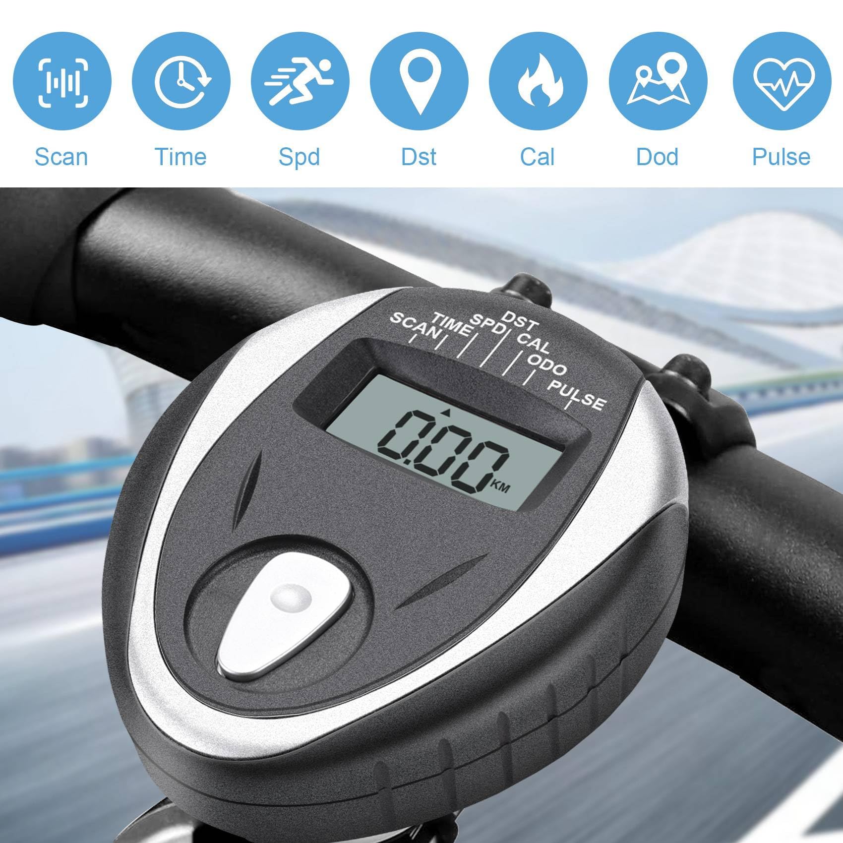 Bamberg Exercise Bike Speedometer Replacement - LCD Display with Heart Rate Monitor for Indoor Cycling - Perfect for Home Gym, Spin Class & Cardio Workouts