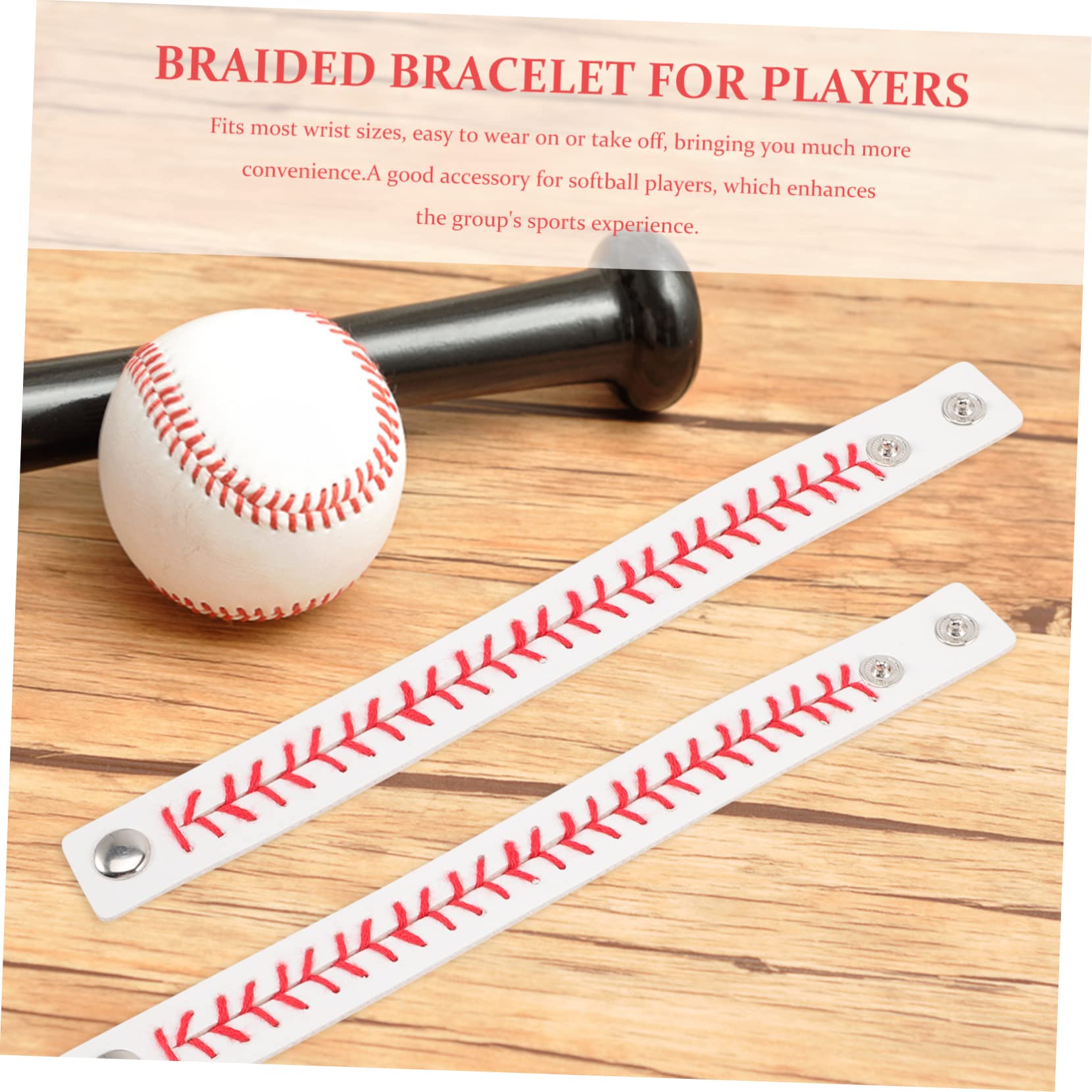 4 Pcs Baseball Bracelet for Women - Trendy European & American Style Sports Jewelry - Perfect for Games, Gifts and Everyday Wear