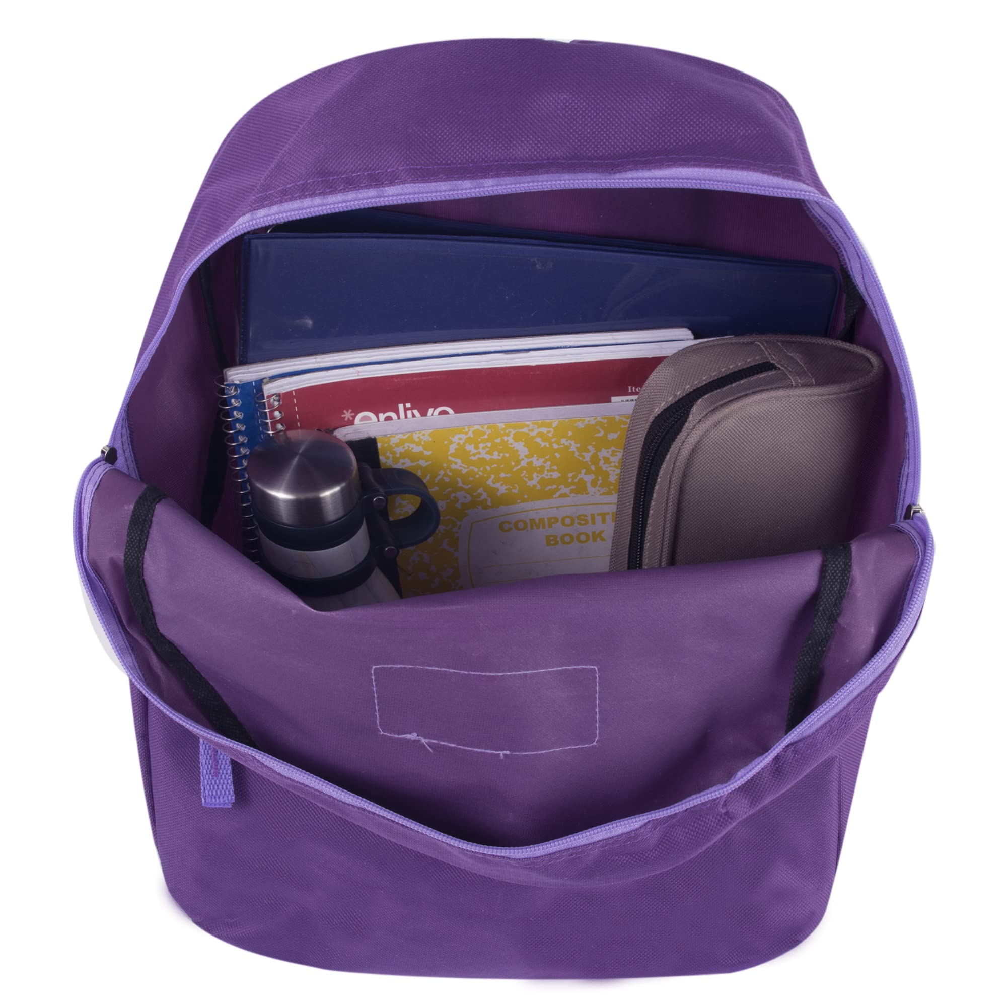 Trail Maker Classic 17 Inch Hiking Backpack with Adjustable Padded Shoulder Straps - Lightweight Durable Daypack for Outdoor Adventures, Travel & School (Purple)