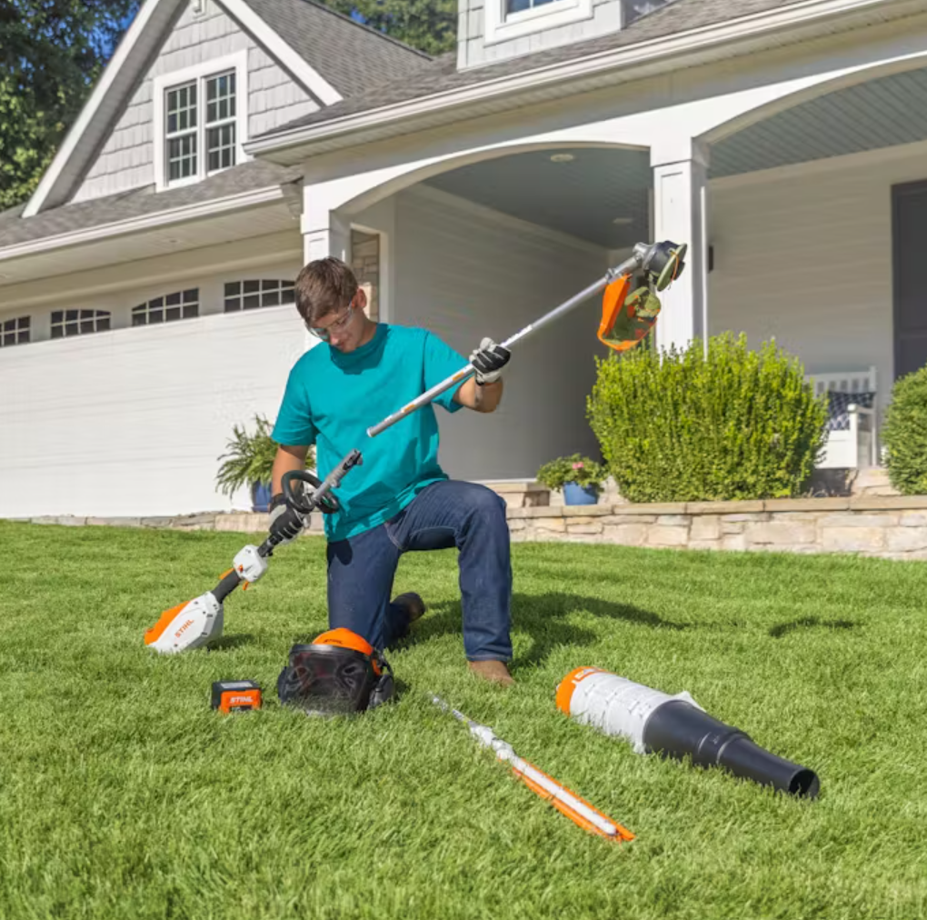 STIHL FS KM Straight Shaft Trimmer Attachment - Professional Grass Trimmer & Brush Cutter for Lawn Care, Yard Maintenance & Landscaping