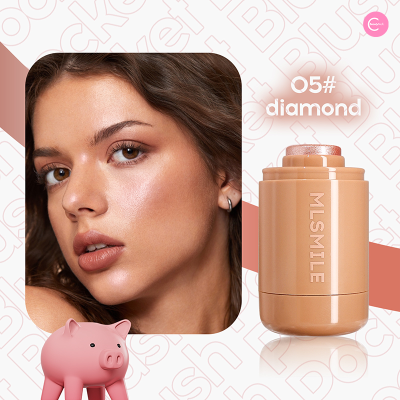 MLSMILE Pocket Blush Stick - Creamy Cheek Makeup for Natural Flush, Portable & Long Lasting - Perfect for Travel, Daily Use & On-the-Go Touch Ups