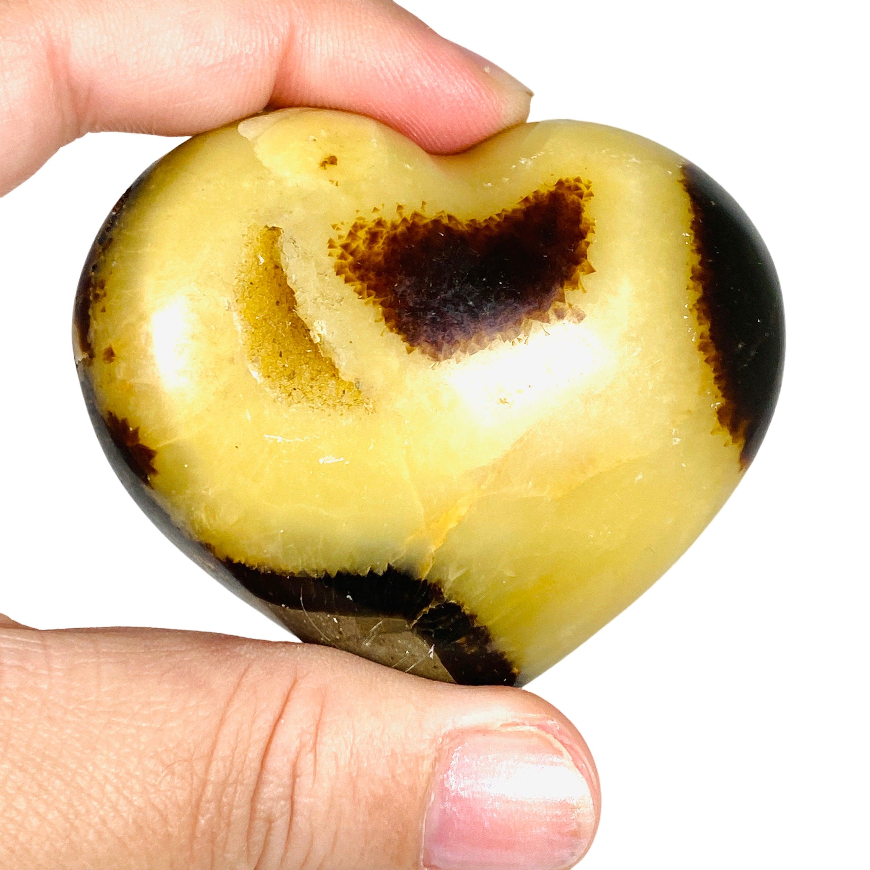 Septarian Jasper Heart SEJH 01 - Natural Stone Crystal for Healing, Meditation & Jewelry Making - Perfect for Home Decor, Spiritual Gifts & Energy Work
