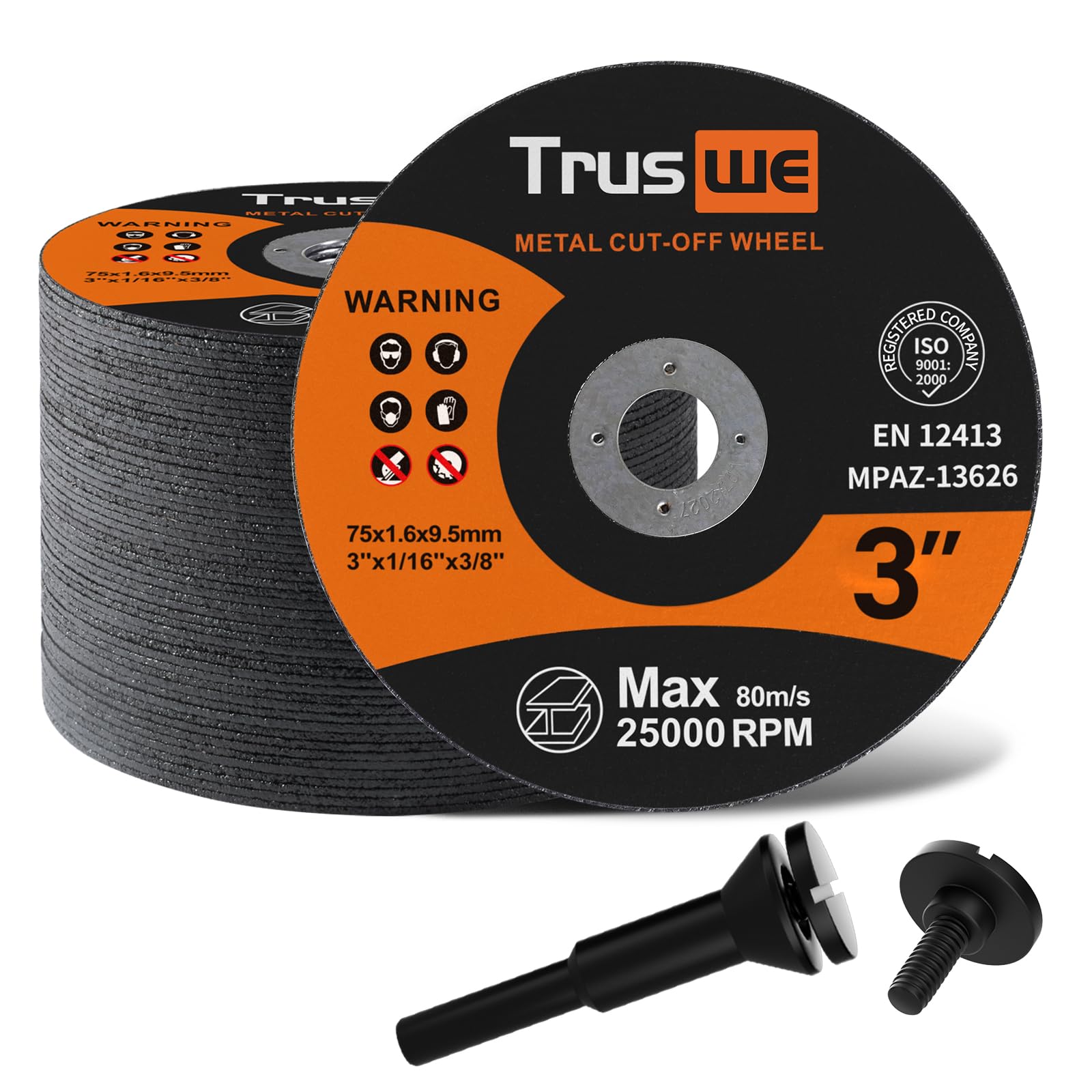 3 Inch Cut Off Wheel 25 Pack - 1/4