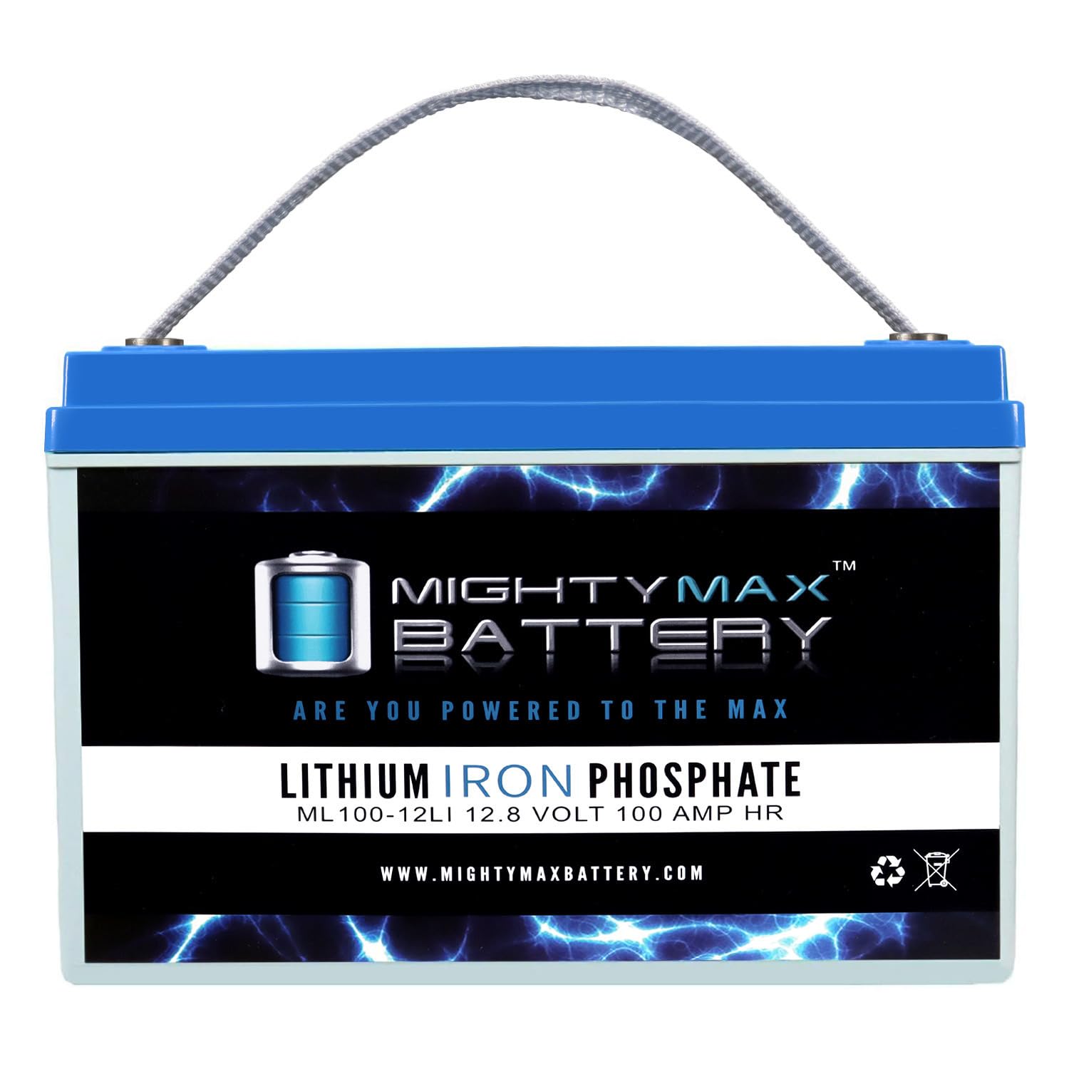 Mighty Max 12V 100AH Lithium Battery - High Performance Deep Cycle Rechargeable Battery for Solar Generators, RVs, Marine & Off-Grid Power - Replacement for Eco-Pro Portable Solar Generator