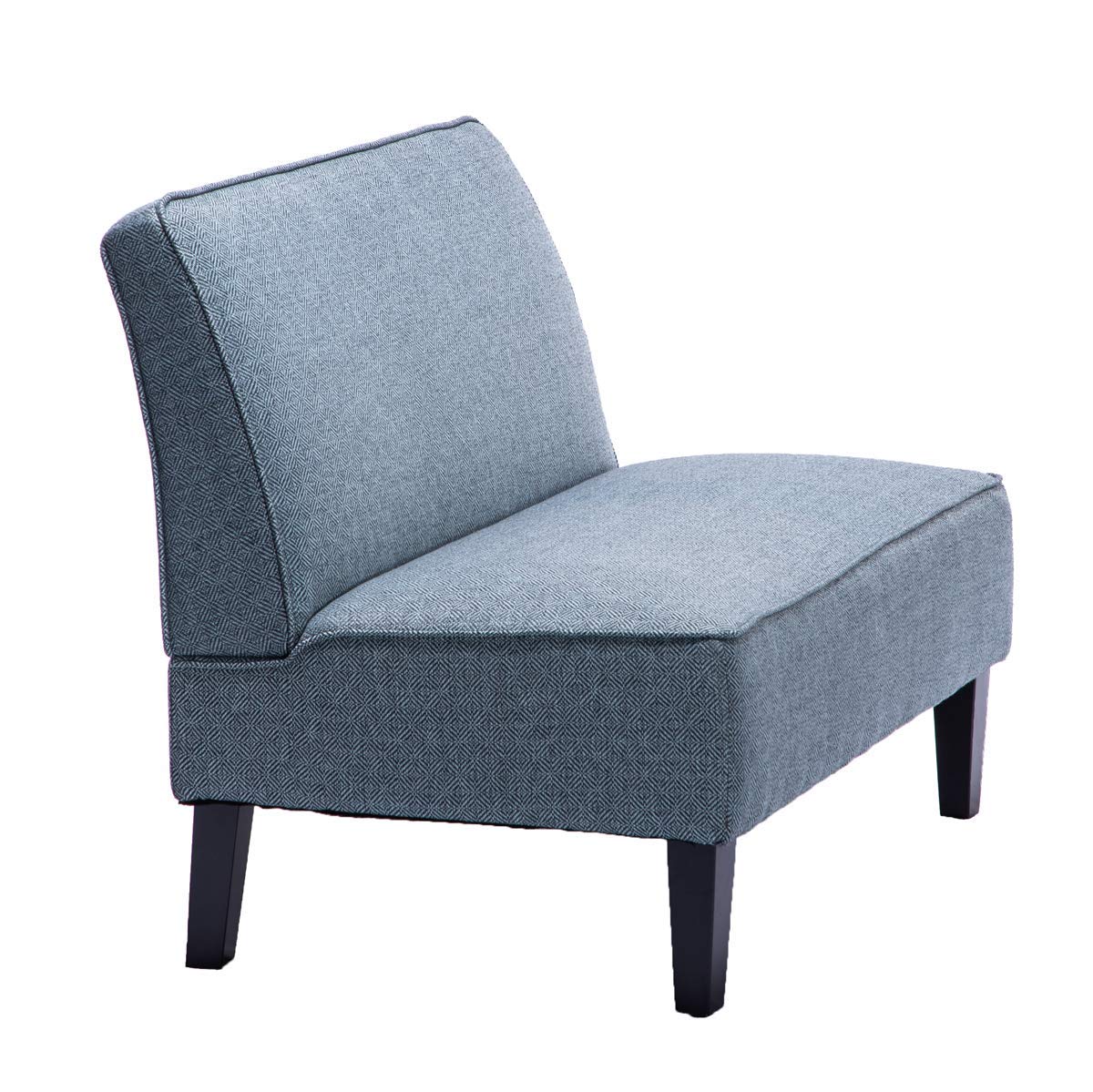 Yongqiang Upholstered Armless Loveseat Settee - Modern Small Sofa Couch with Pattern Fabric for Living Room, Bedroom & Dining Room | Perfect for Small Spaces, Reading Nooks & Cozy Seating