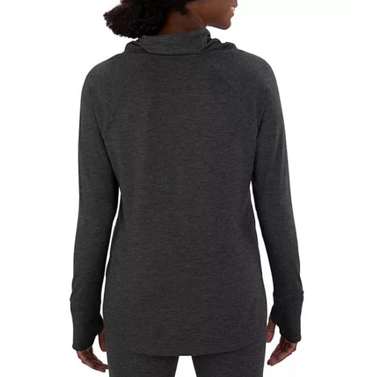 Member's Mark Women's Soft Funnel Neck Pullover Sweater - XX-Large Black Soot Heather | Cozy Winter Knit Top for Casual Wear & Layering