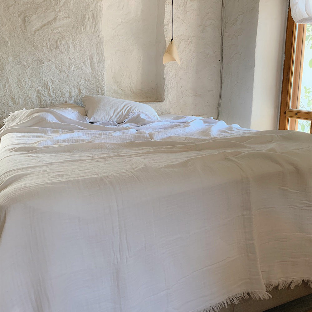 Soft Cotton Coverlet Blanket - Lightweight & Breathable Bedspread for All Seasons - Perfect for Bedroom, Living Room, or Guest Room Decor