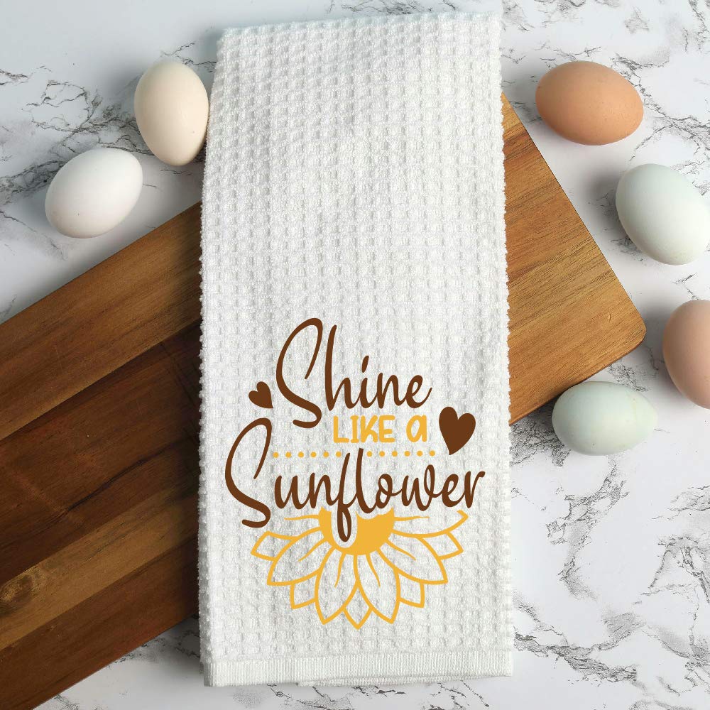 Sunflower Dish Towel - Soft & Absorbent for Kitchen & Dining