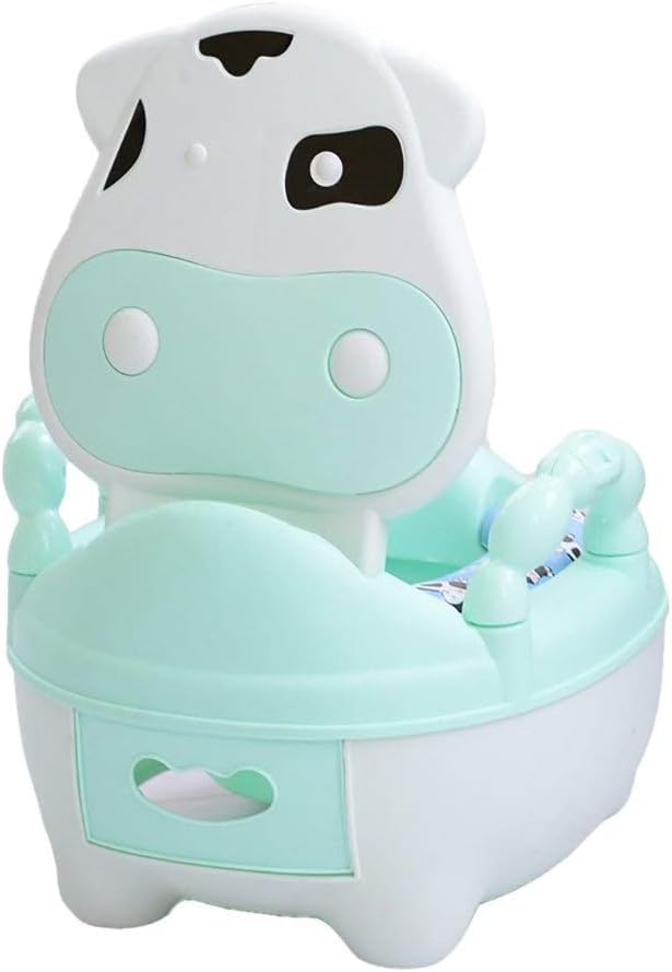 Soft Comfort Baby Potty Chair with Cute Cow Design - Ergonomic Toddler Training Toilet for Boys & Girls | Home, Travel & Daycare Use