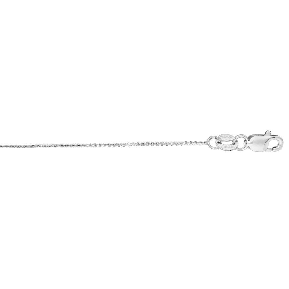 14K Gold 0.5mm Diamond Cut Flat Cable Chain Necklace - Dainty & Elegant Jewelry for Women, Perfect for Layering, Everyday Wear & Special Occasions