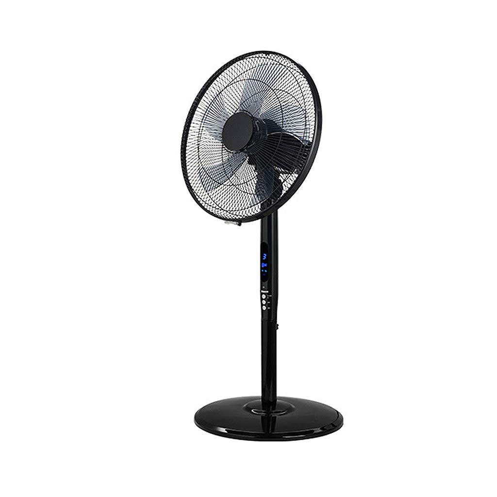 3-Speed Oscillating Pedestal Fan with Remote Control - Adjustable Height, Quiet Operation & 5 Blades for Home, Office & Bedroom Cooling (Black) - Perfect for Summer, Work & Sleep Comfort