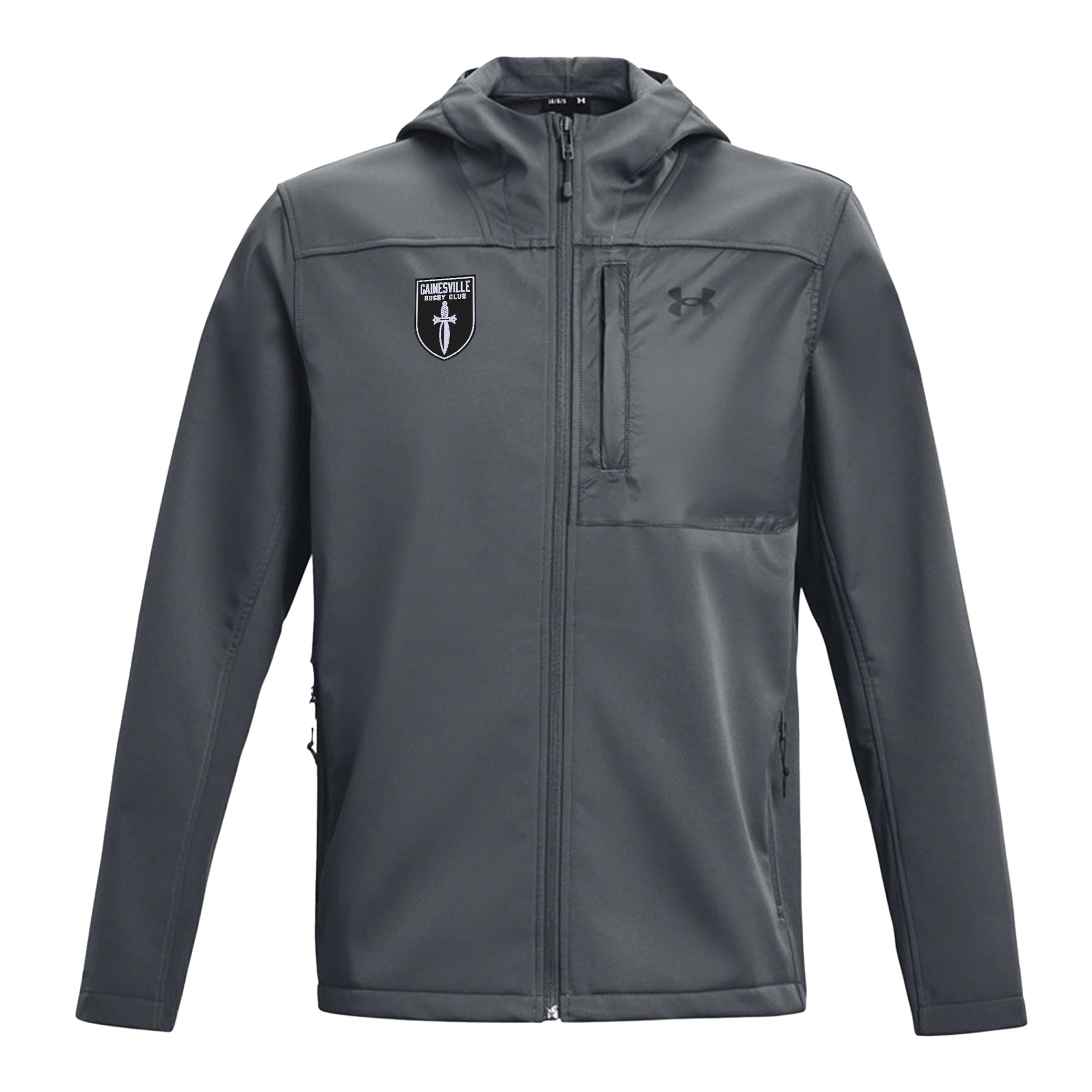 Gainesville Spartans RFC UA CGI Hooded Jacket - Lightweight Waterproof Windbreaker for Rugby & Outdoor Sports | Perfect for Training, Hiking & Cold Weather