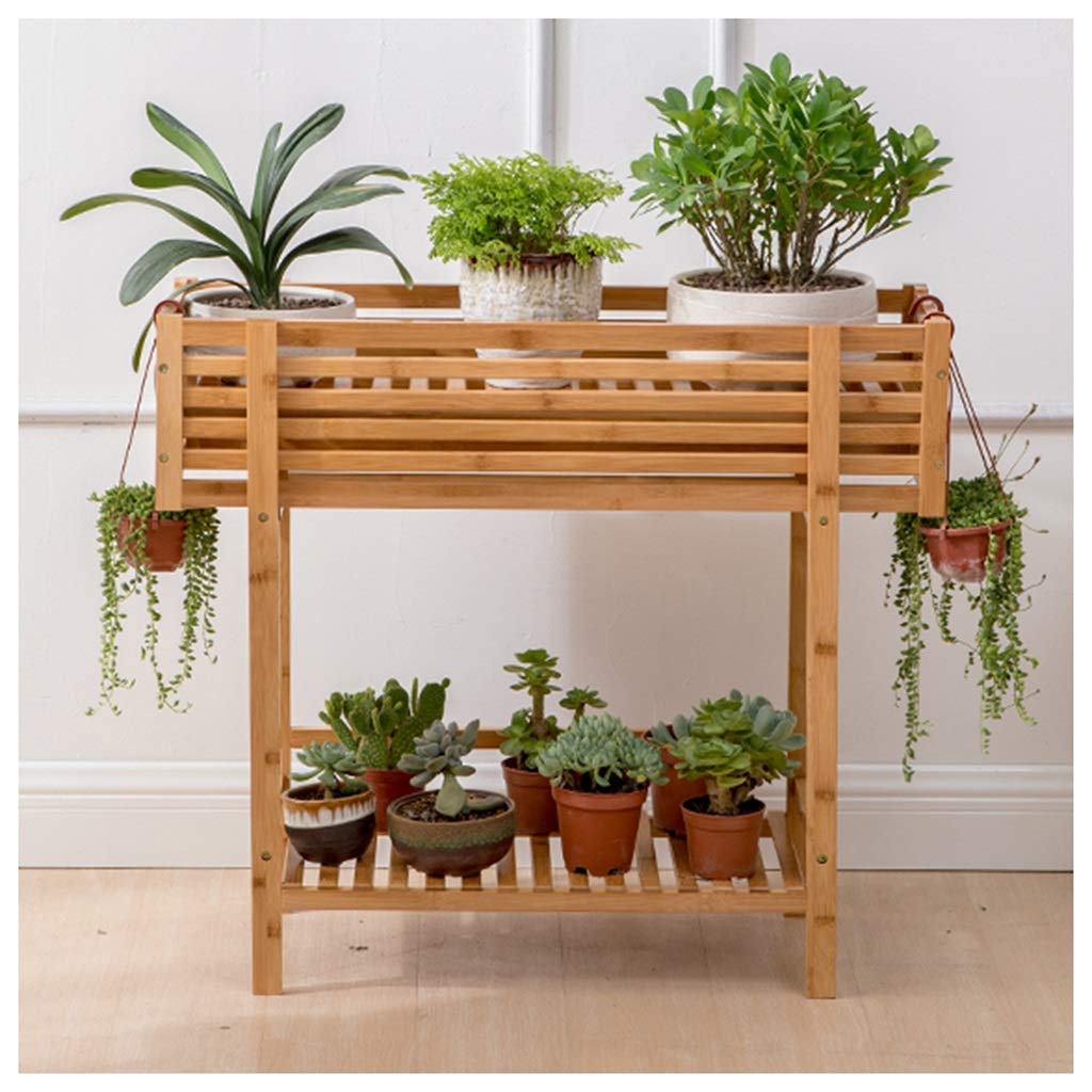 Solid Wood Outdoor Flower Stand for Restaurant & Balcony - Bamboo Grid Planter for Climbing Vines, Green Radish & Plants | Perfect for Patio, Garden & Indoor Decor