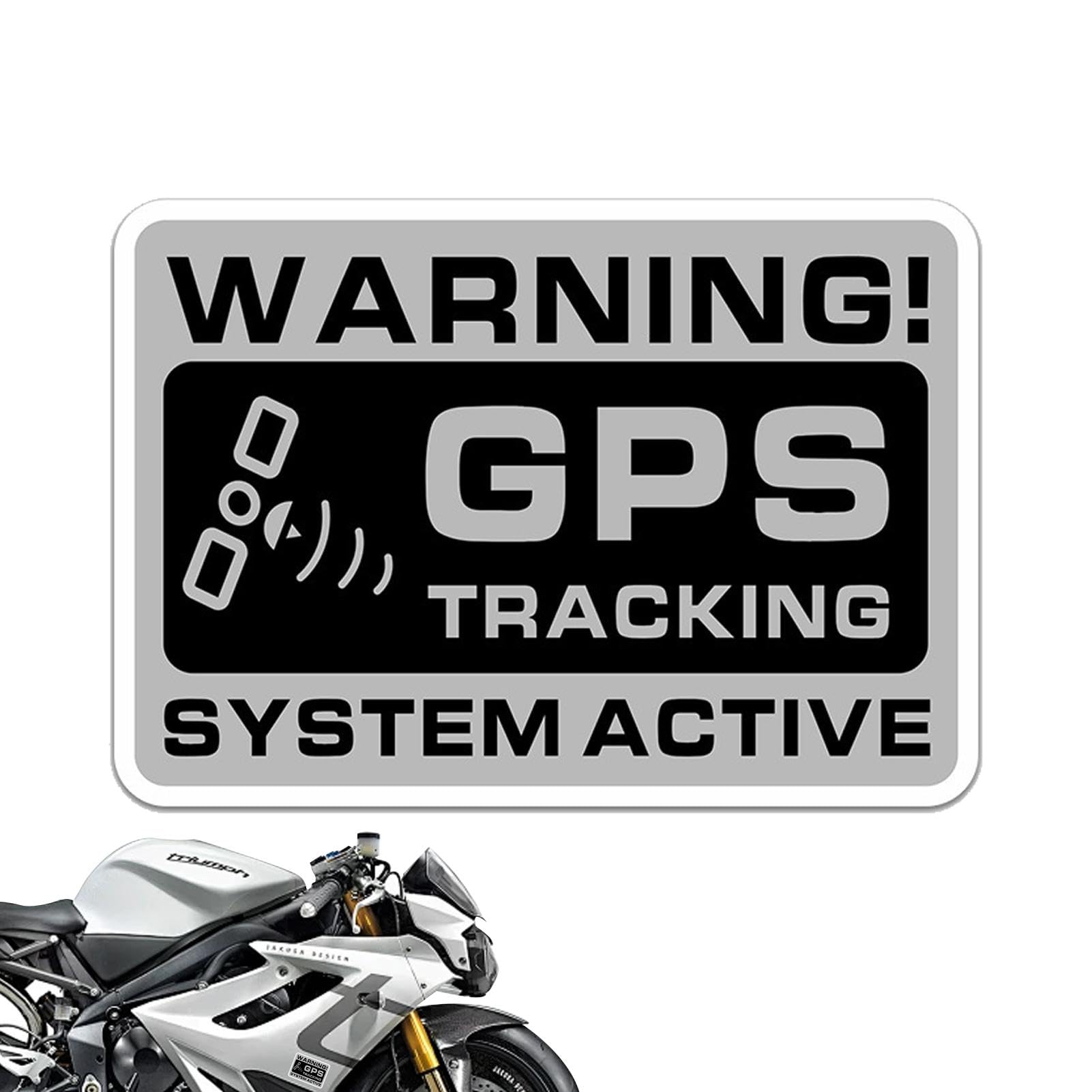 Waterproof Anti-Theft GPS Tracker Sticker for Cars - Small Security Warning Sign with Alarm System | Perfect for Vehicle Protection, Parking Security & Theft Deterrence