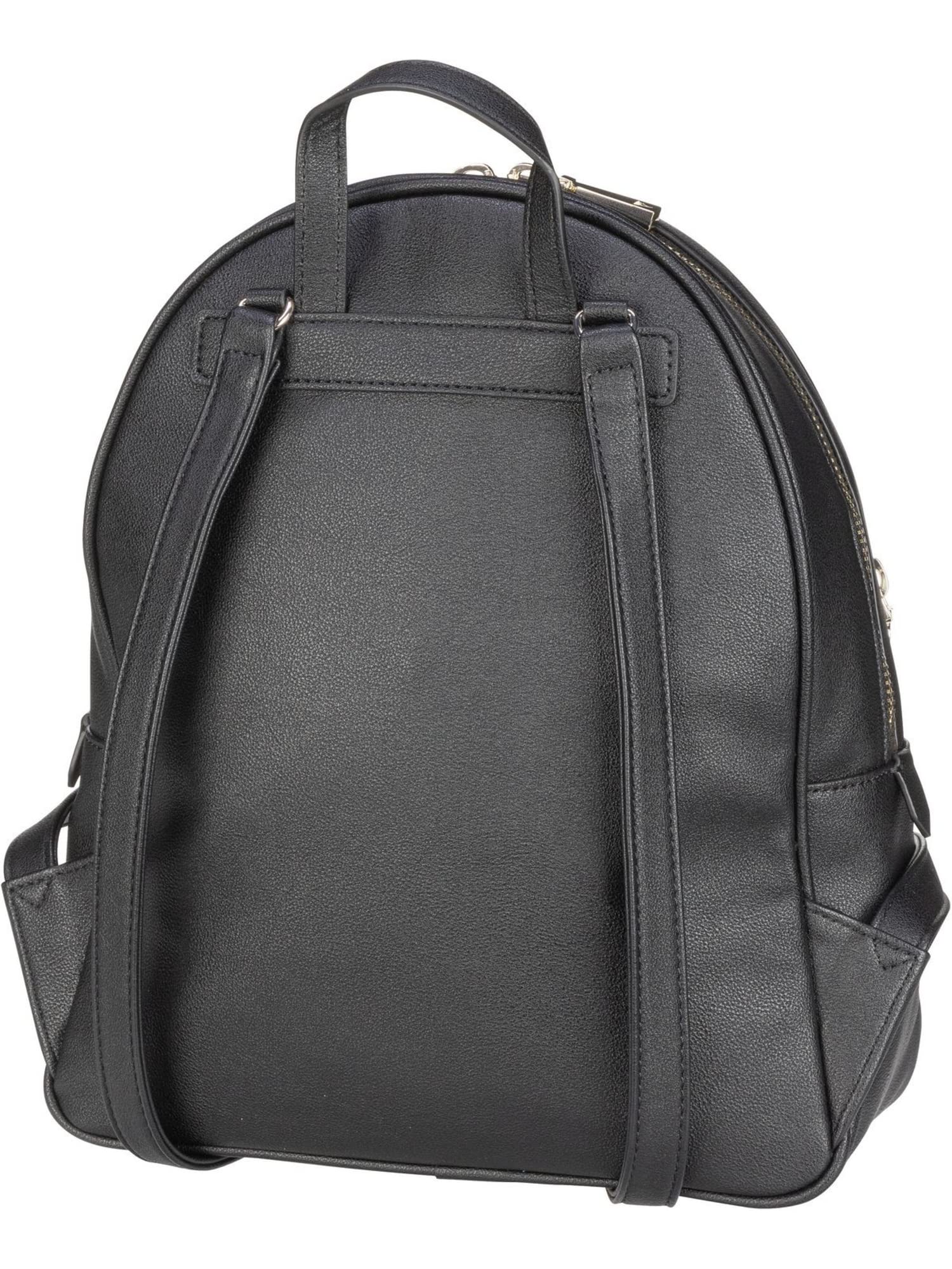 GUESS Women's Manhattan Large Backpack - Stylish Black Laptop Backpack for Work, Travel & College | Spacious USB Charging Port Design | Durable Water-Resistant Nylon