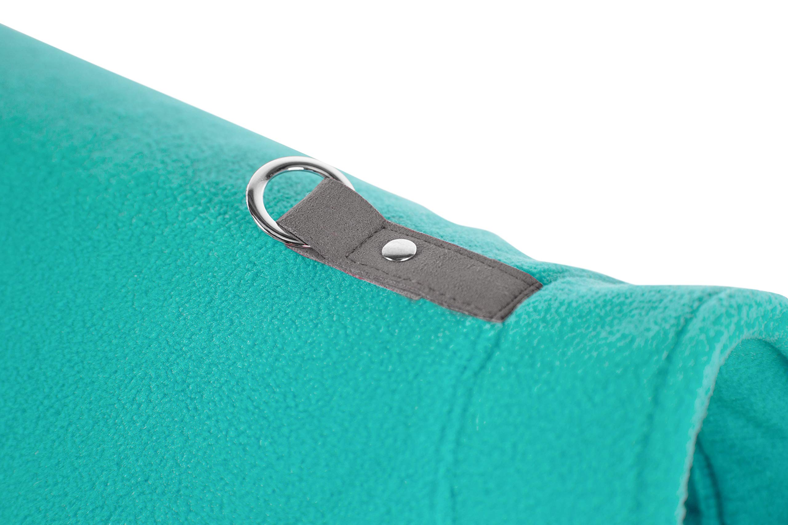 Gooby Fleece Vest Dog Sweater - Warm Pullover Fleece Jacket for Small Dogs with O-Ring Leash - Winter Dog Coat for Cold Weather - Turquoise, Small - Perfect for Outdoor Walks and Winter Adventures