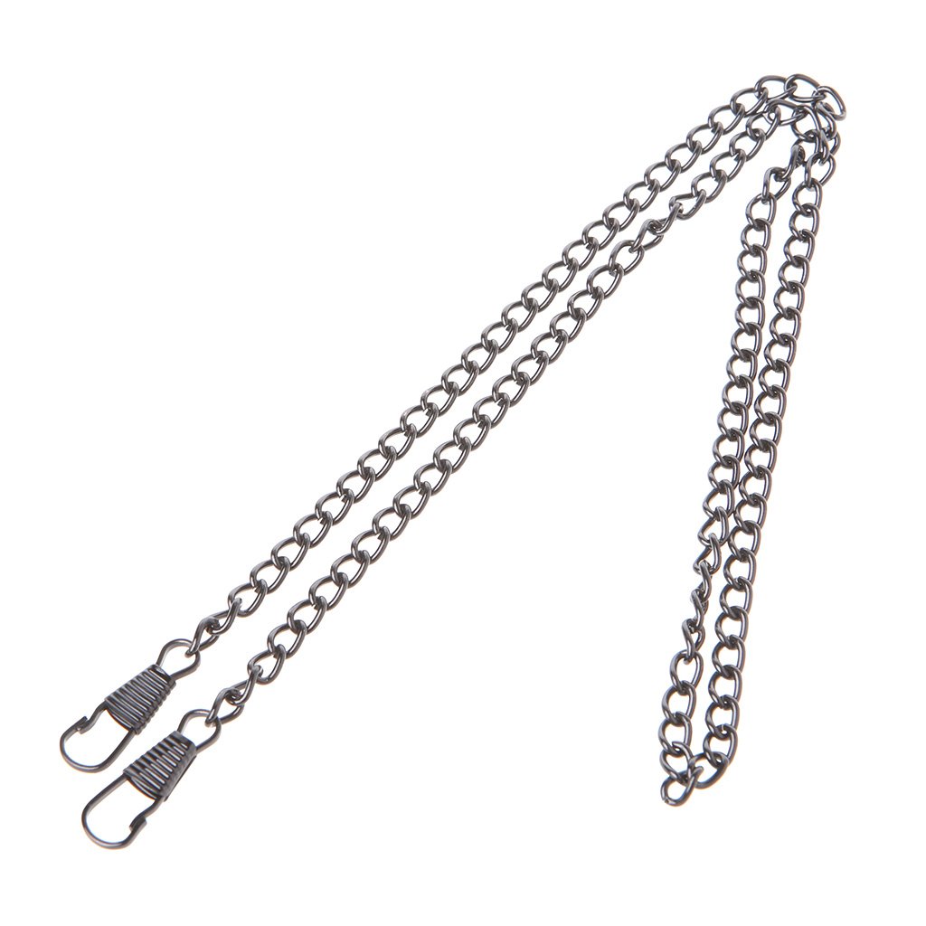 Jackyee Metal Purse Chain Strap - DIY Replacement Handle for Shoulder & Crossbody Bags - Adjustable Bead Buckle Fine Chain in Black - Perfect for Handbag Repair, Fashion Accessories & Daily Use