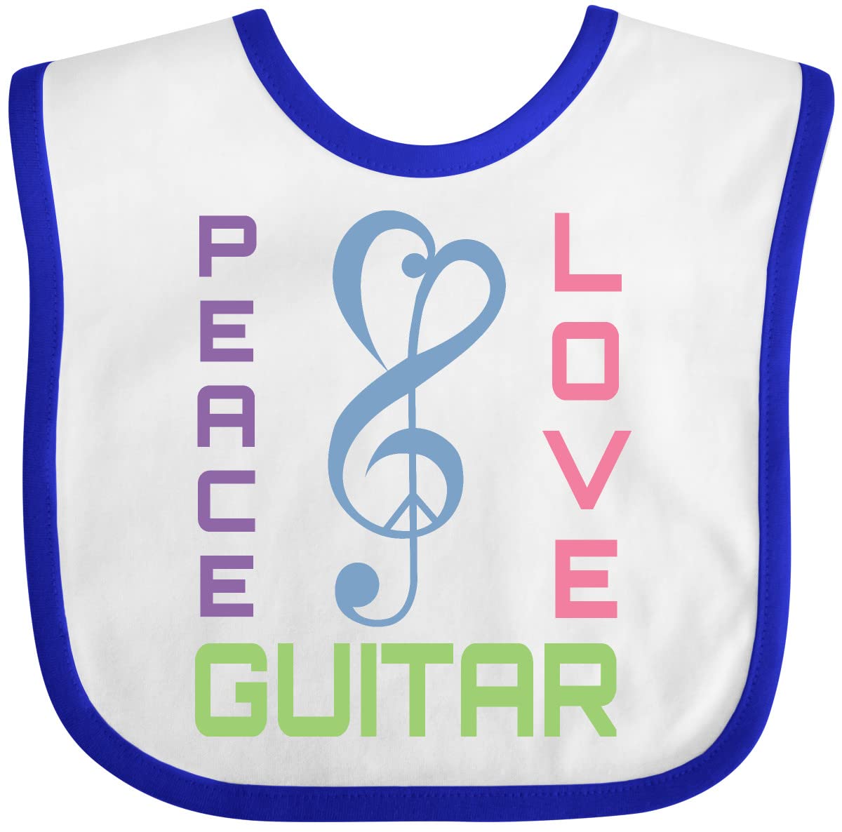 Inktastic Guitar Player Music Lover Baby Bib - Cute & Soft Infant Feeding Bib for Boys & Girls - Perfect Gift for Musicians, Guitar Enthusiasts & Music Lovers - Great for Mealtime, Daycare & Music-Themed Parties