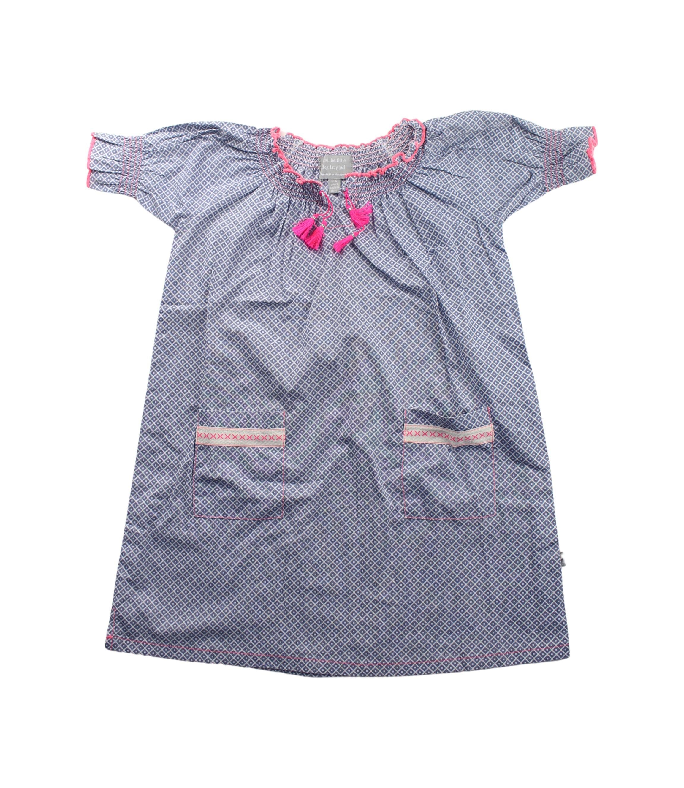 Little Dog Laughed Short Sleeve Cotton Dress for Toddlers - 3T & 4T Sizes - Perfect for Playdates, Parties & Everyday Wear