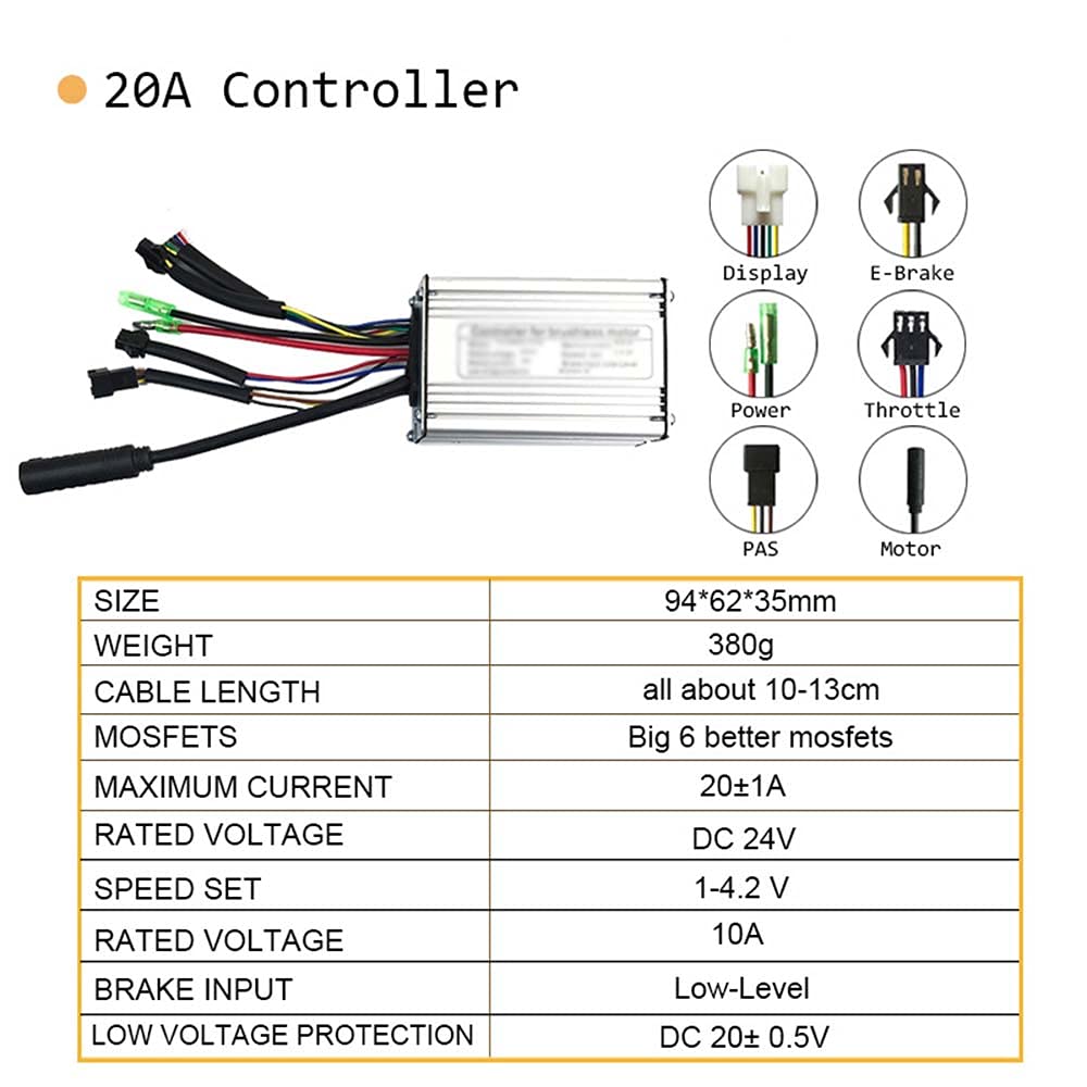 ZYXU 36V 500W Electric Bike Conversion Kit - E-Bike Motor Hub Kit for 16