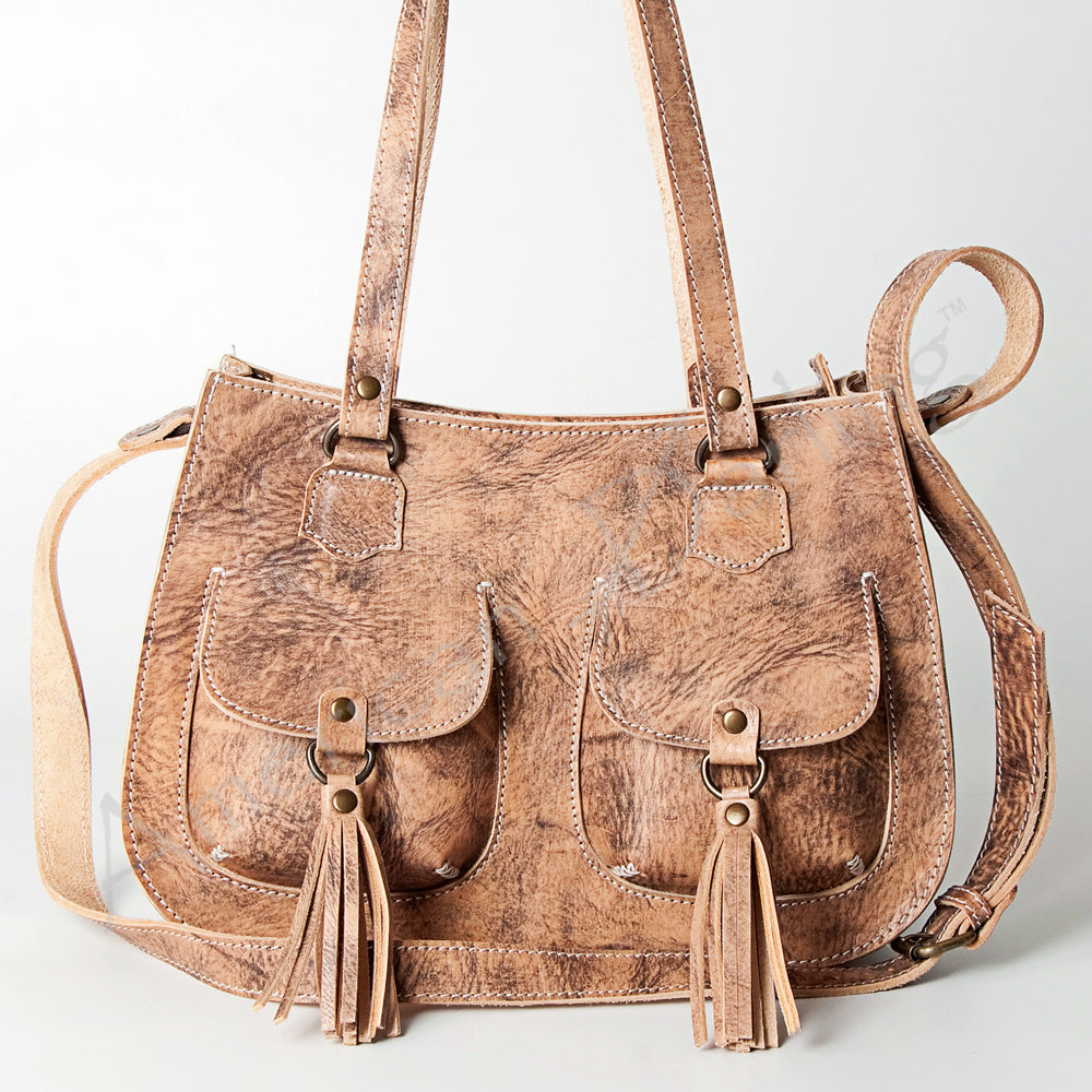 American Darling ADBG746 Genuine Leather Women's Tote Bag - Western Style Handbag Purse for Work, Travel & Everyday Use