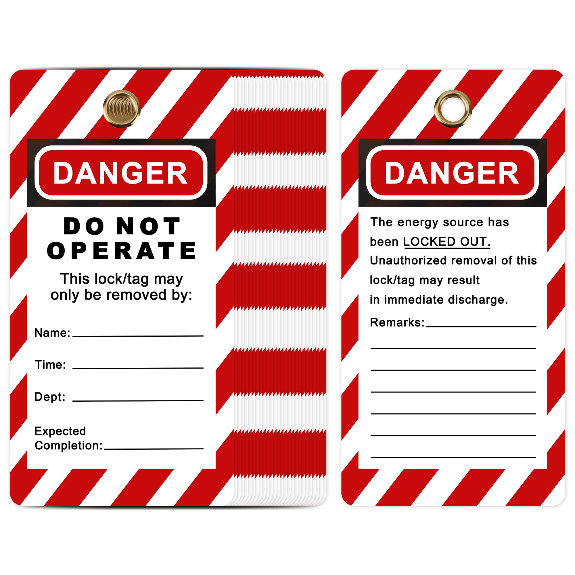 35 Pack Danger Do Not Operate LOTO Tags - OSHA Compliant Lockout Tagout Safety Tags for Equipment Repair & Maintenance | Perfect for Industrial Safety, Machine Lockout, and Workplace Hazard Control