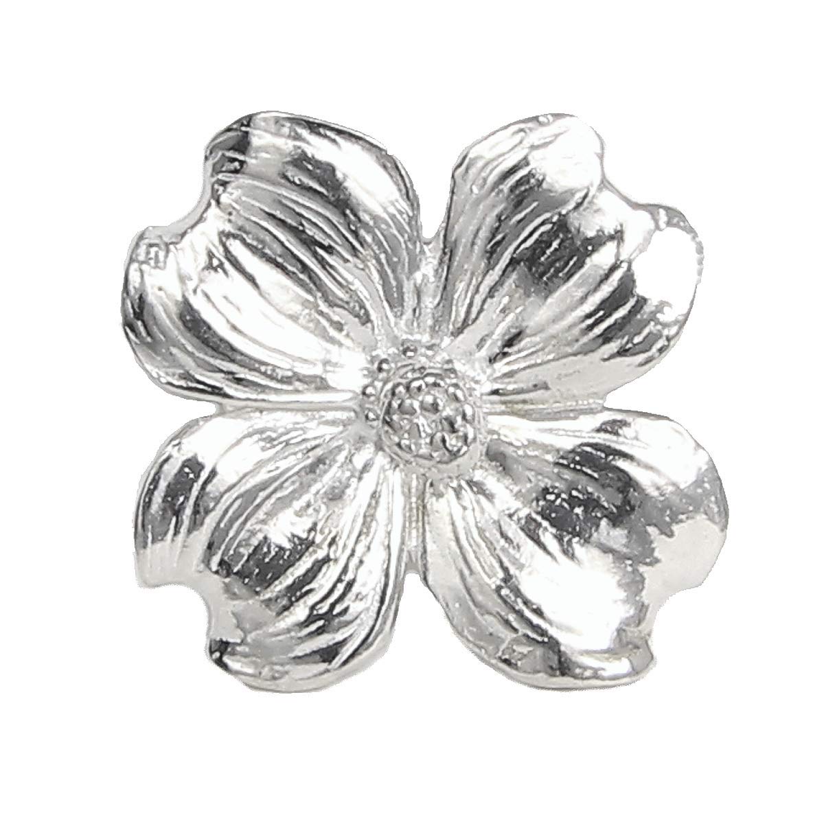 Handmade Pewter Dogwood Flower Ring Holder - Elegant Ring Stand Gift Set with Inspirational Story Card - Made in USA (Prime Shipping) - Perfect for Wedding, Anniversary, and Home Decor