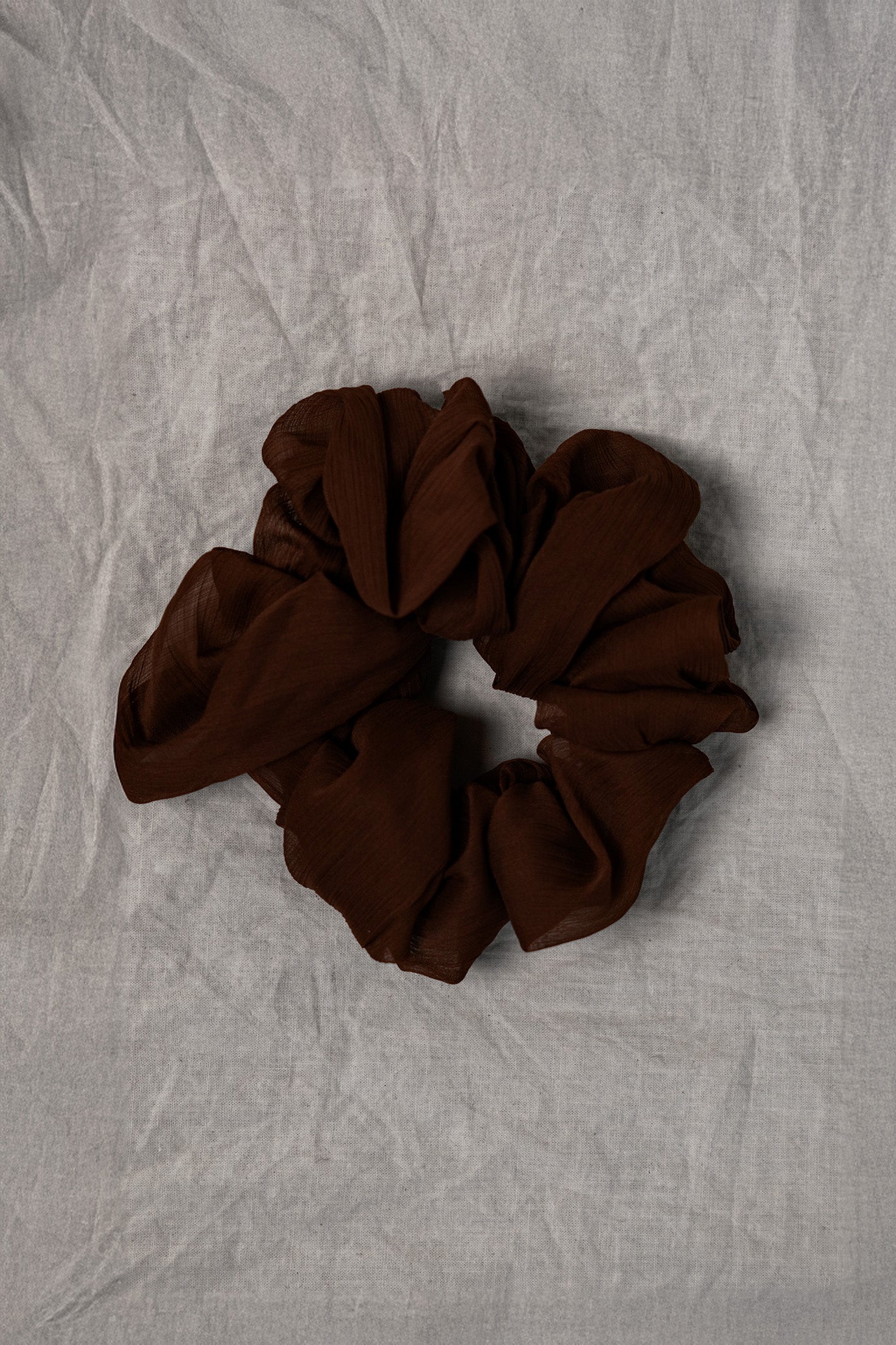 100% Upcycled Crinkle Chiffon Scrunchie Hair Tie - Eco-Friendly Fashion Accessory for Women & Girls - Perfect for Workouts, Yoga, and Everyday Styling