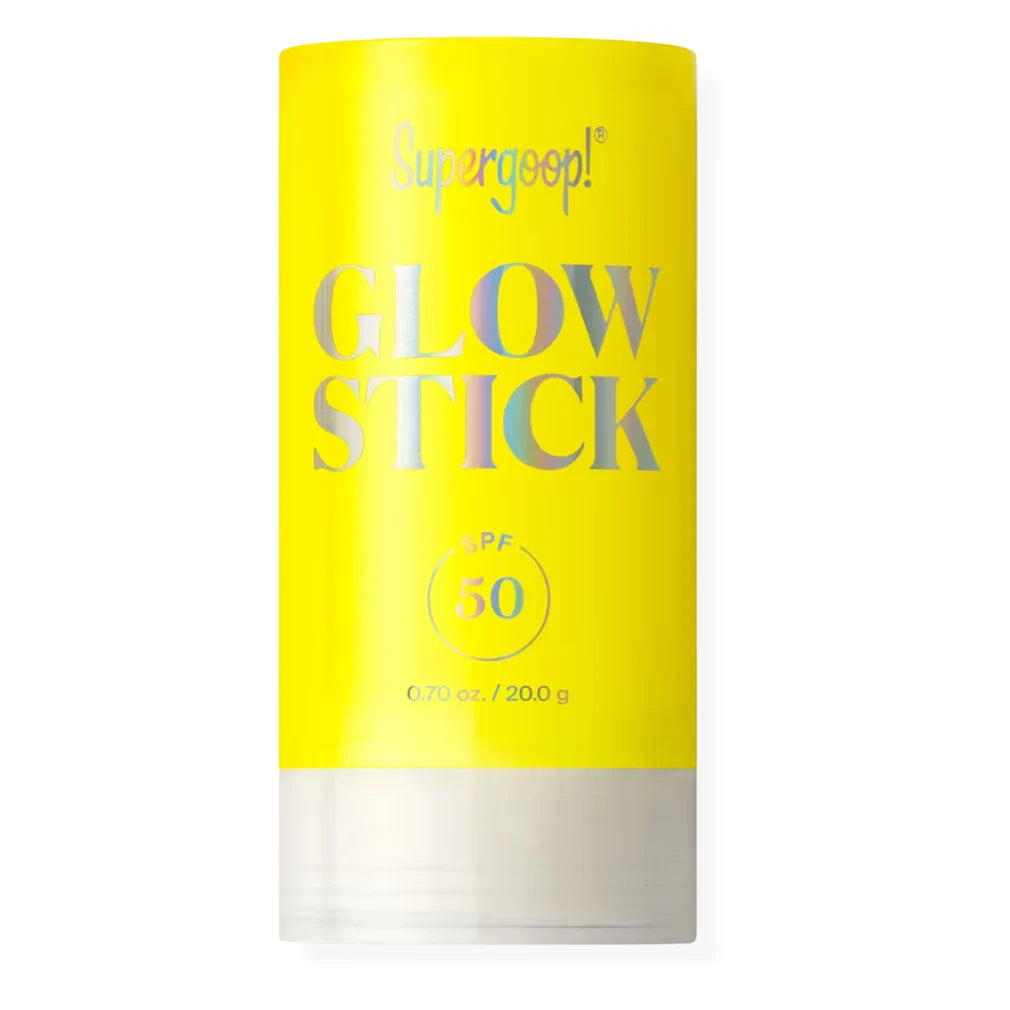 Glow Stick Sunscreen SPF 50 - 0.7 oz Travel Size - Water-Resistant Face & Body Sun Protection for Outdoor Activities, Beach & Sports