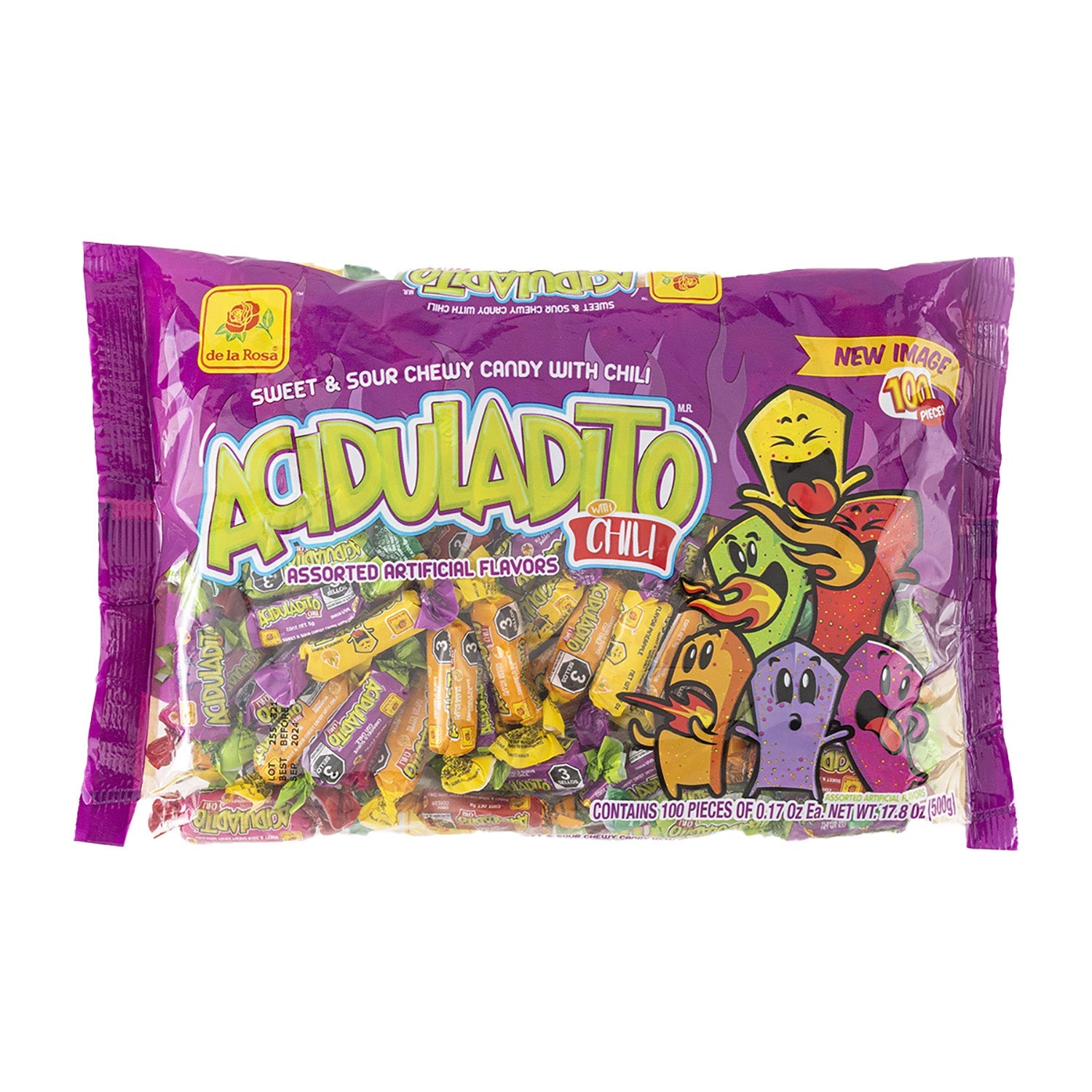 De La Rosa Soft & Tangy Caramel Candy | 100 Count Bag | Perfect for Halloween Treats, Party Favors & Office Snacks