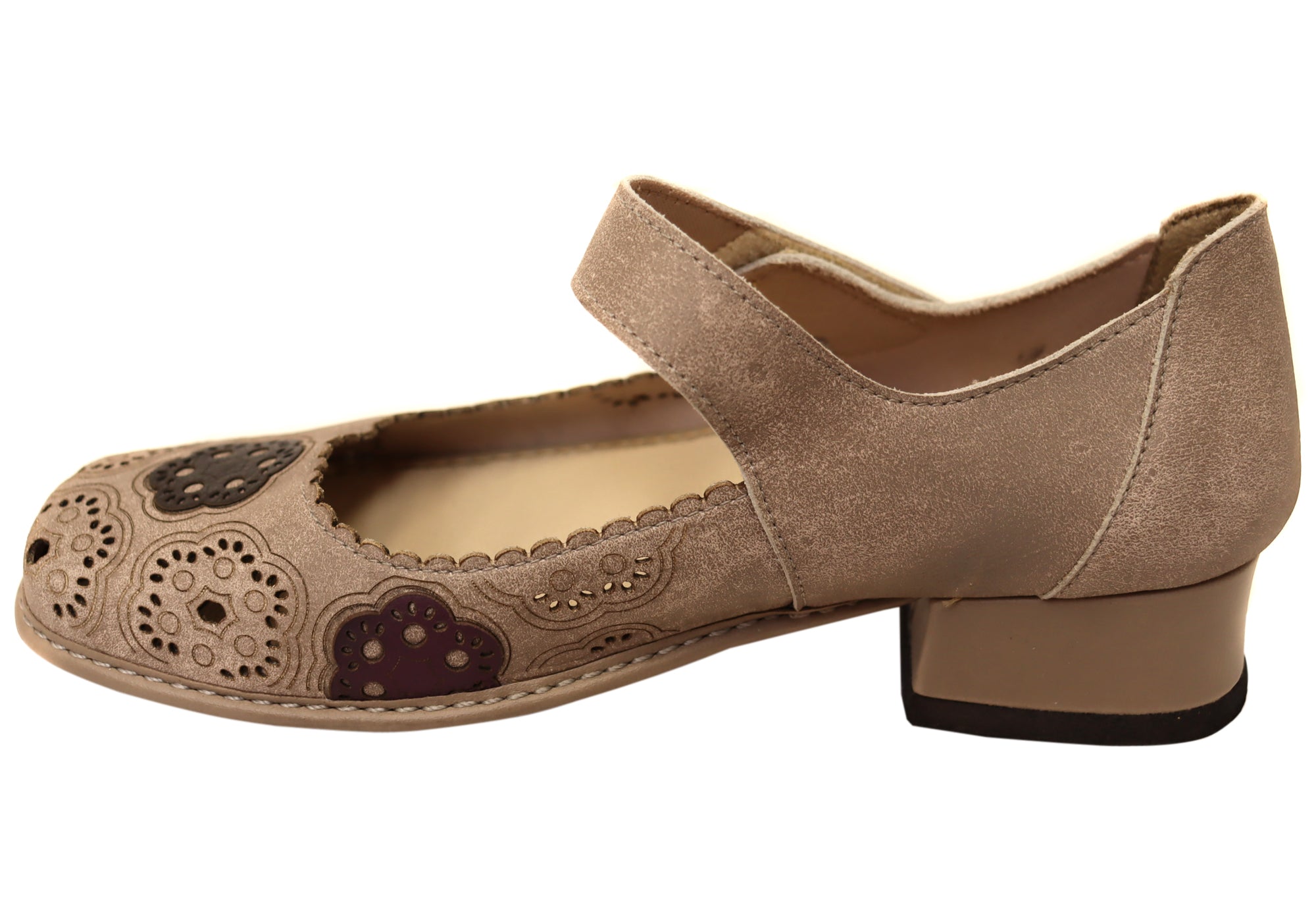J Gean Creation Women's Comfortable Brazilian Leather Low Heel Shoes - Elegant & Supportive for Work, Party & Daily Wear