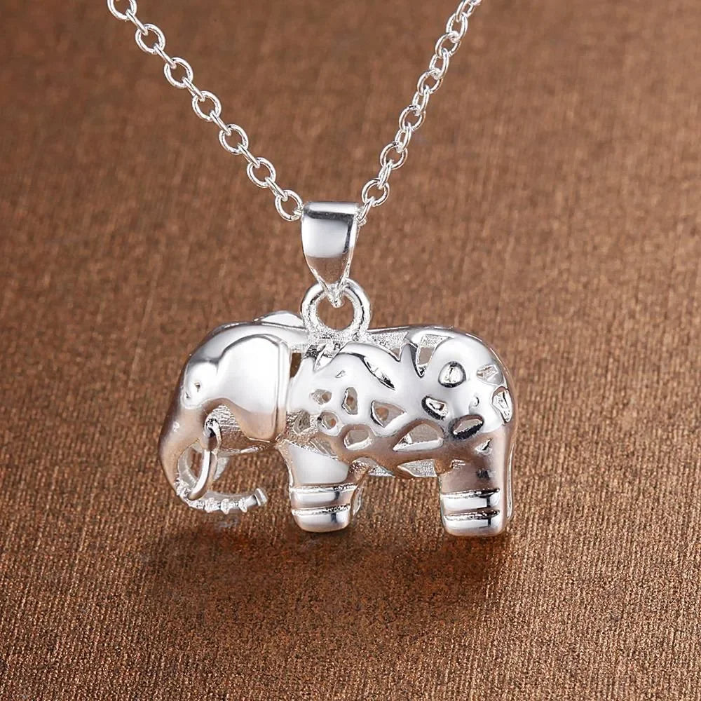 Elephant Pendant Necklace - Sterling Silver Animal Jewelry for Women - Perfect Gift for Nature Lovers & Elephant Enthusiasts (Great for Birthdays, Anniversaries & Spiritual Occasions)