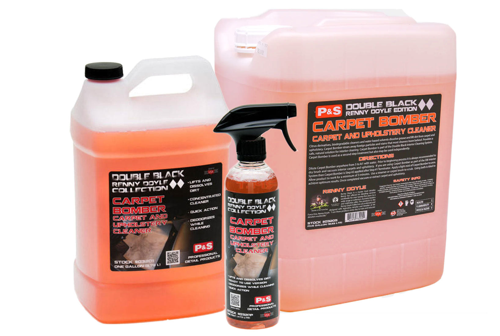 P&S Double Black Collection Bomber Carpet & Upholstery Cleaner – Powerful Stain Remover for Cars, Furniture & Home – Deep Cleaning Solution for Auto Interiors, Sofas & Carpets