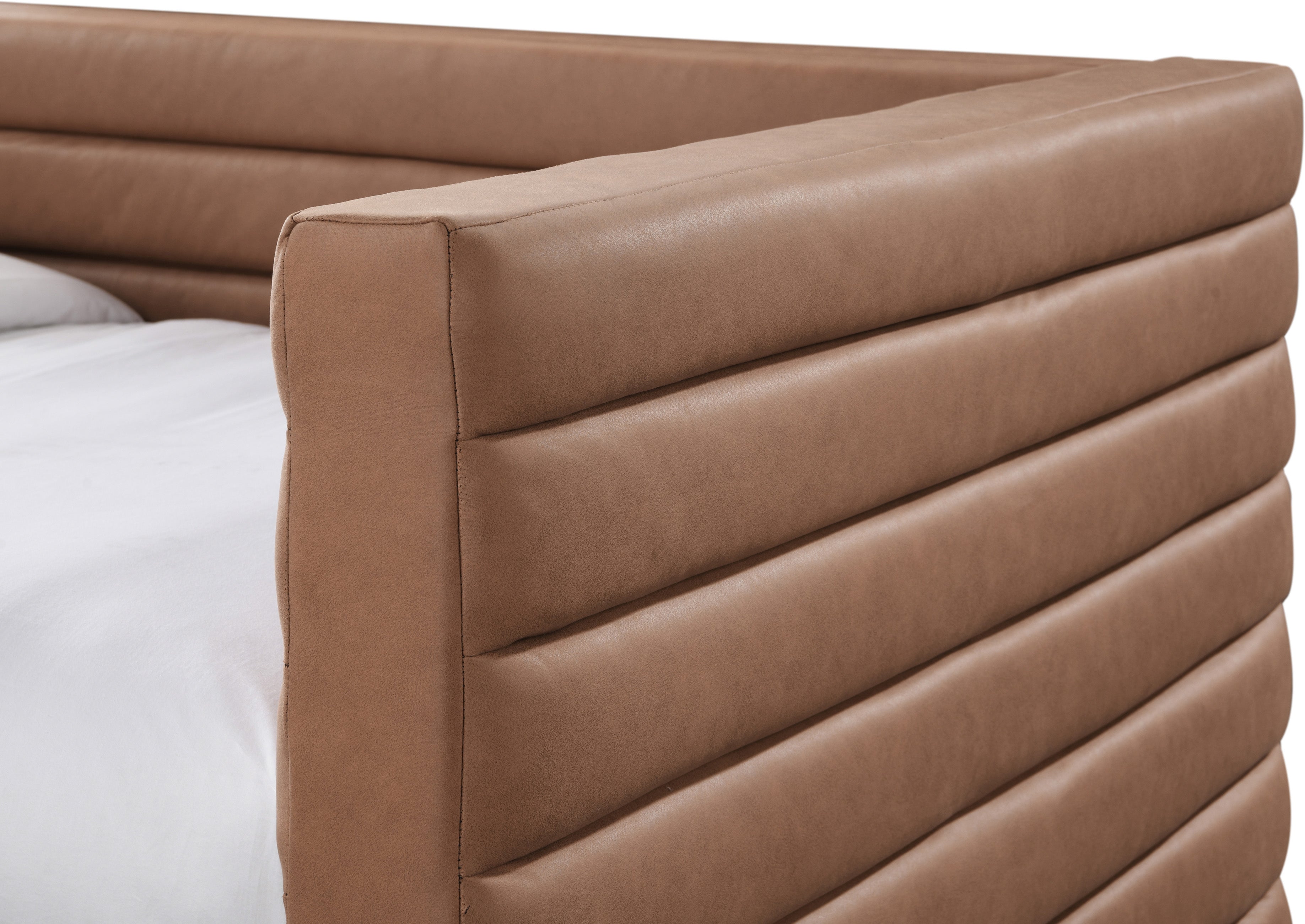 Beverly Vegan Leather Daybed - Modern Faux Leather Sofa Bed for Living Room, Guest Room & Small Spaces | Comfortable Sleeper Couch with Premium PU Leather