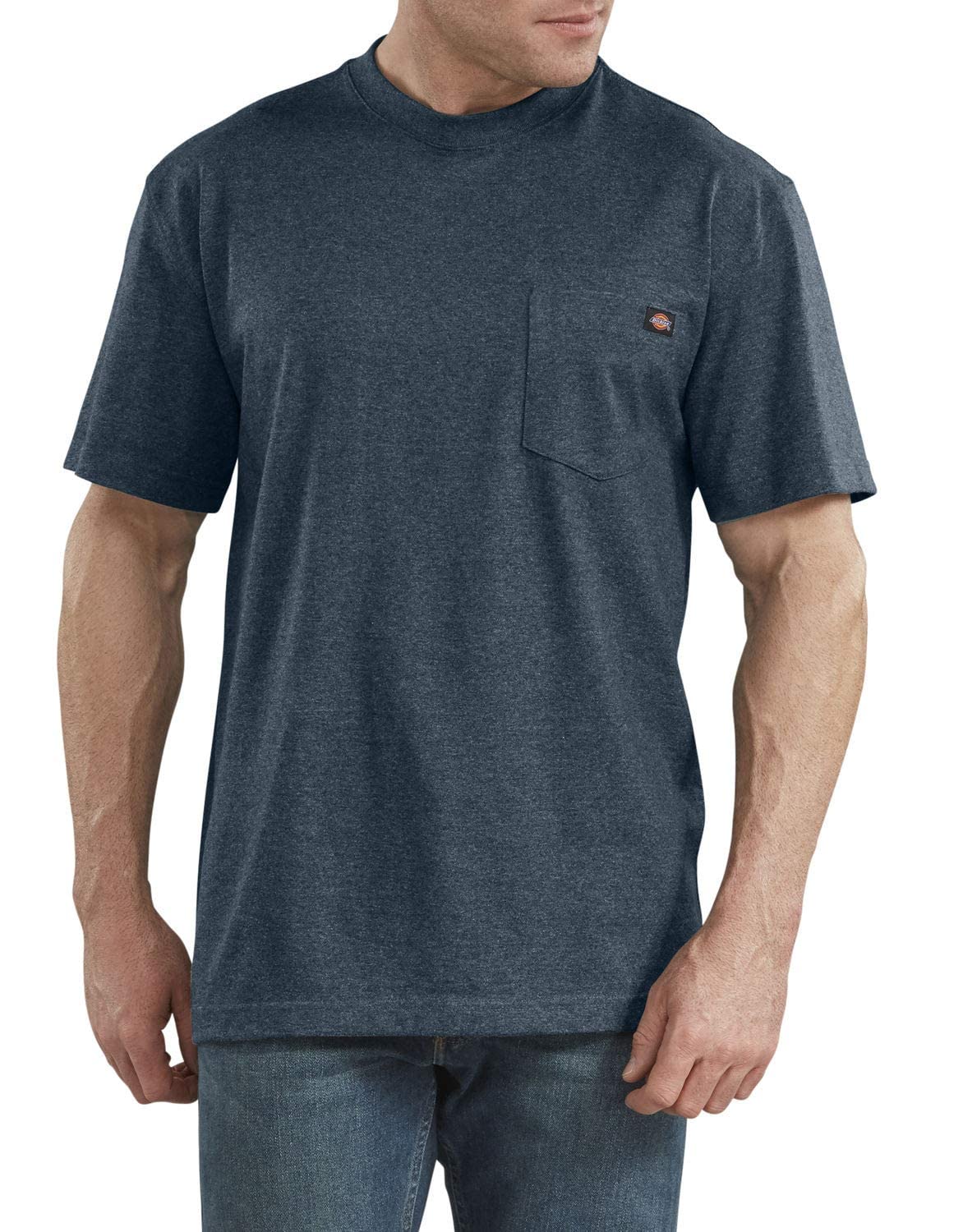 Dickies Men's Big & Tall Heavyweight Short Sleeve Crew Neck T-Shirt - Durable Cotton Work Shirt for Construction, Landscaping & Casual Wear