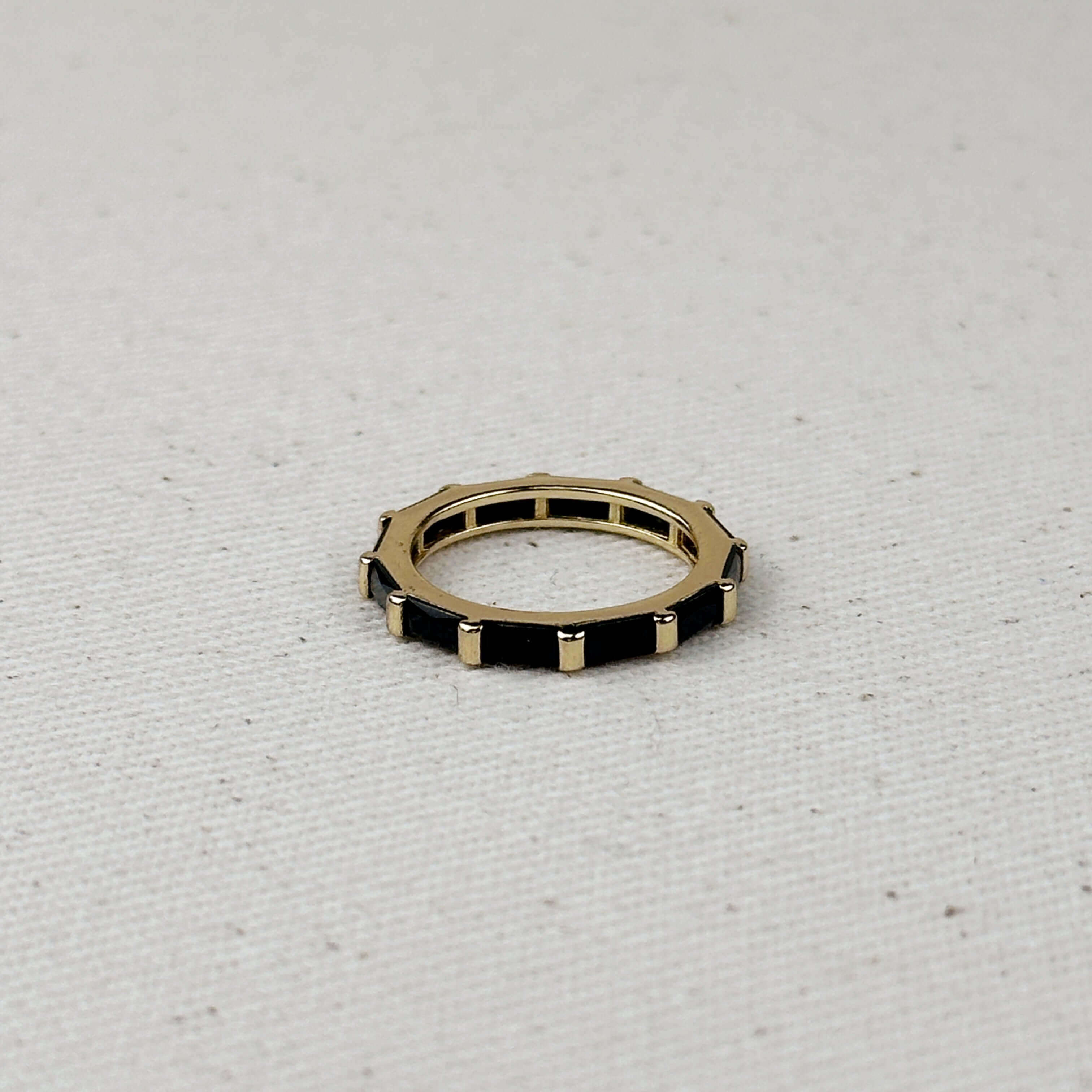 18k Gold Filled Baguette Cubic Zirconia Stackable Ring for Women - Elegant Wedding Band, Anniversary Gift, Everyday Jewelry for Brides & Fashion Lovers