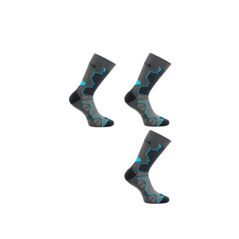 Thyo - 3 Pairs of Double Trek Hiking Socks for Men & Women - Moisture Wicking, Cushioned, Breathable for Outdoor Adventures, Backpacking & Trail Running