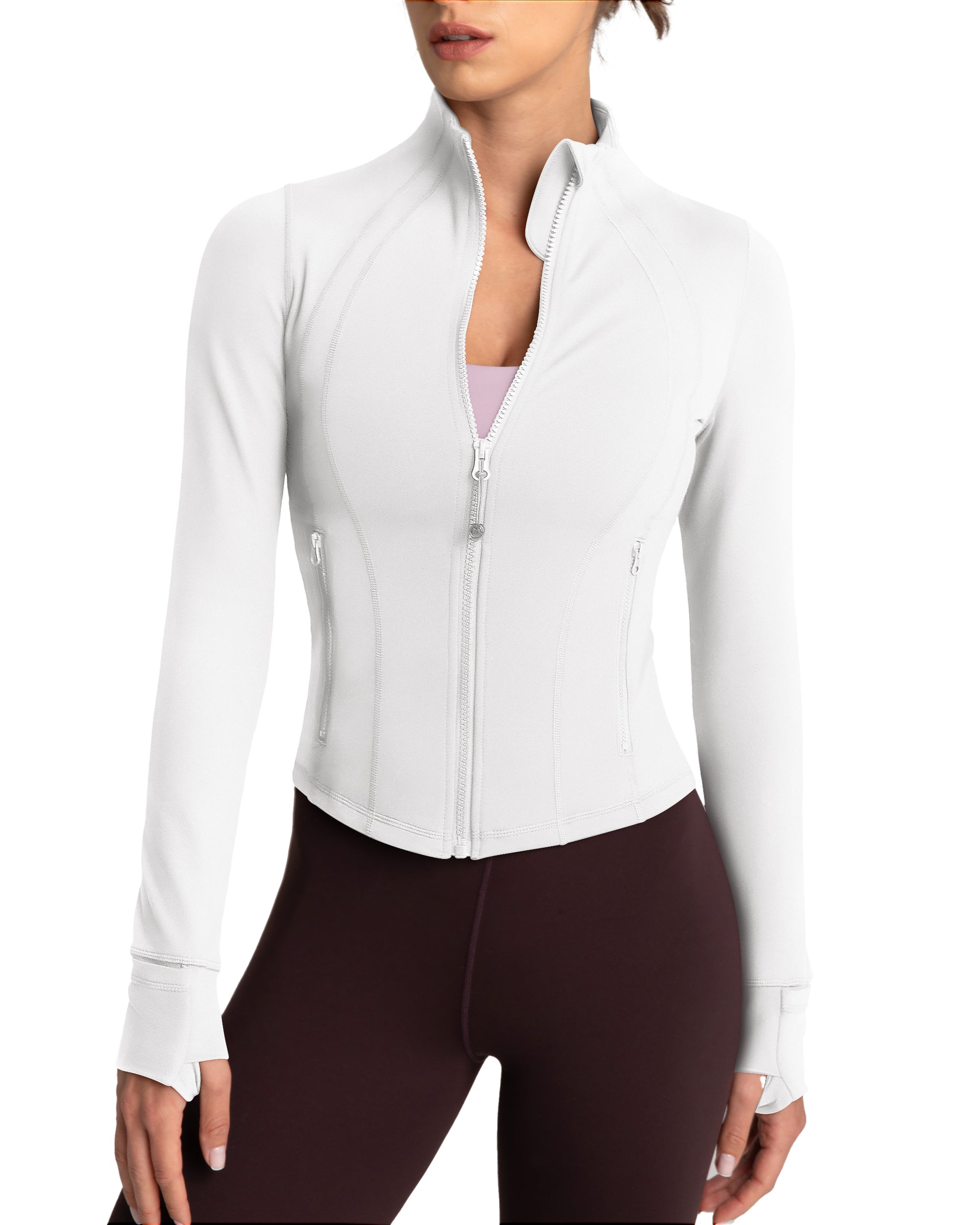 Lightweight Cropped Running Jackets for Women - Breathable & Stretchable Workout Tops - Perfect for Jogging, Gym & Outdoor Activities