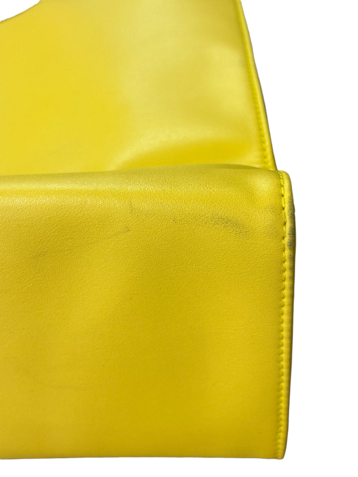 Telfar Medium Shopping Tote Bag in Yellow | Vegan Leather Handbag for Women | Perfect for Work, Travel & Everyday Use