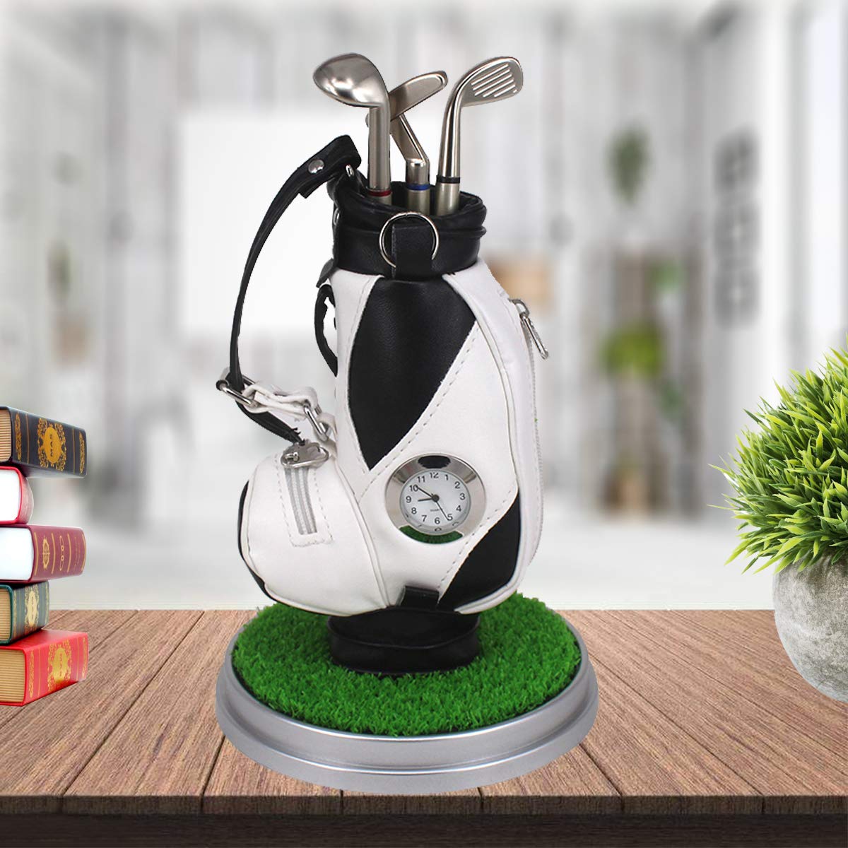 Premium Golf Bag Pen Holder - 3-Piece Aluminum Golf Pencil Organizer for Men | Perfect Golf Gifts & Office Desk Accessories for Golf Enthusiasts