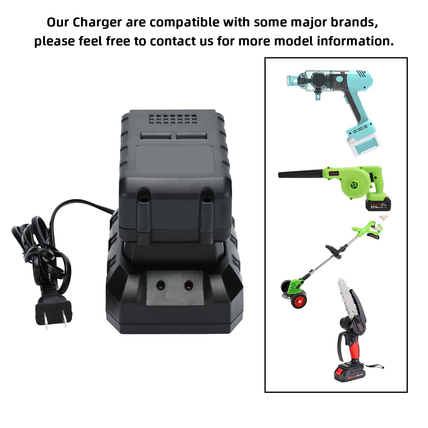 21V Single Port Fast Charger Base for SHINTYOOL 21V Lithium-Ion Batteries - Rapid Charging Station for Power Tools (Battery Not Included) | Ideal for Drills, Saws & Outdoor Equipment