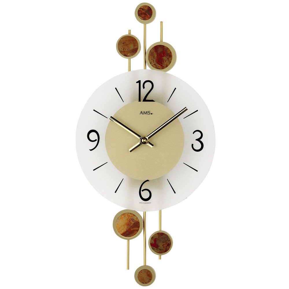 Modern Wall Clocks 9389 - Silent Non-Ticking Battery Operated Large Round Clock for Living Room, Bedroom, Office & Kitchen Decor