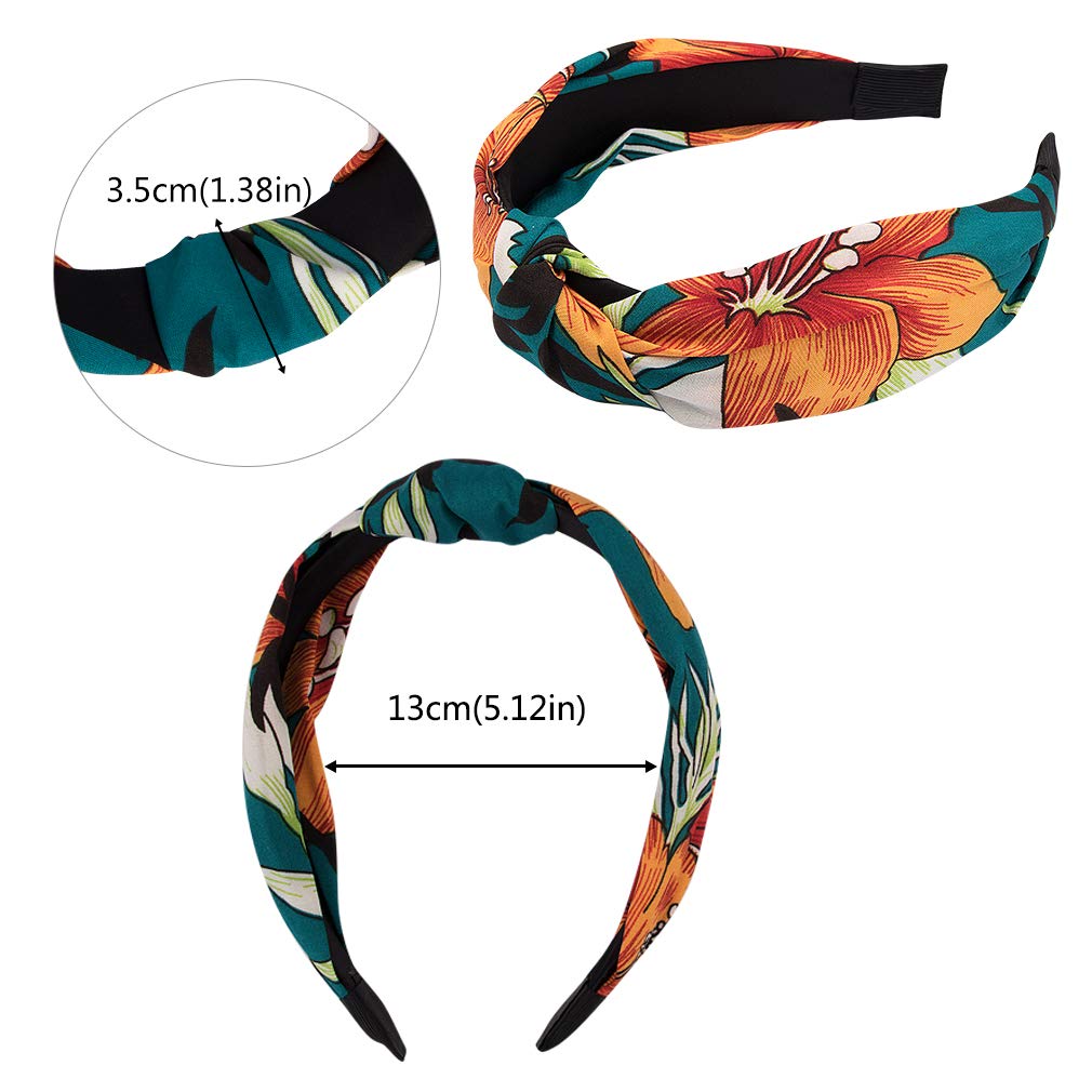 VELSCRUN 12 Pack Women's Knotted Headbands - Wide Boho Turban Hair Bands, Stretchable Elastic Hair Accessories for Women | Perfect for Yoga, Workouts, Fashion and Everyday Wear