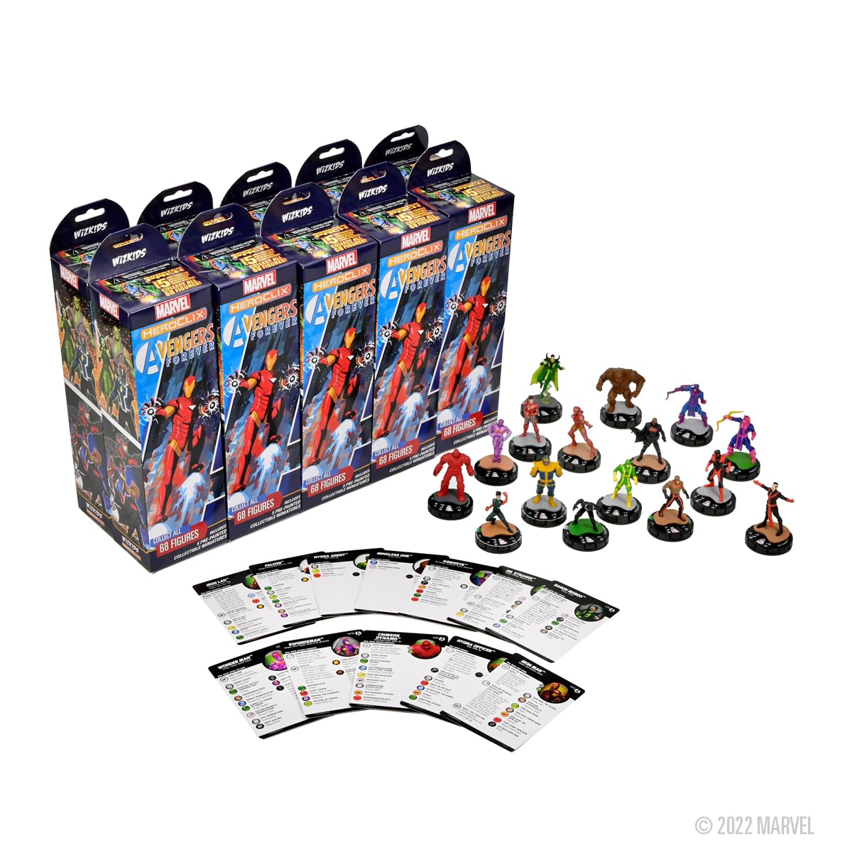 Marvel HeroClix: Avengers Forever Booster Brick - 48 Random Figures for Collectors & Tabletop Gaming - Perfect for Marvel Fans, Strategy Games & Comic Book Enthusiasts