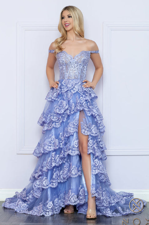 Pricilla Gown - Elegant Tiered Lace & Sequin Ball Gown for Prom, Wedding & Formal Events | Plus Size Evening Dress for Women
