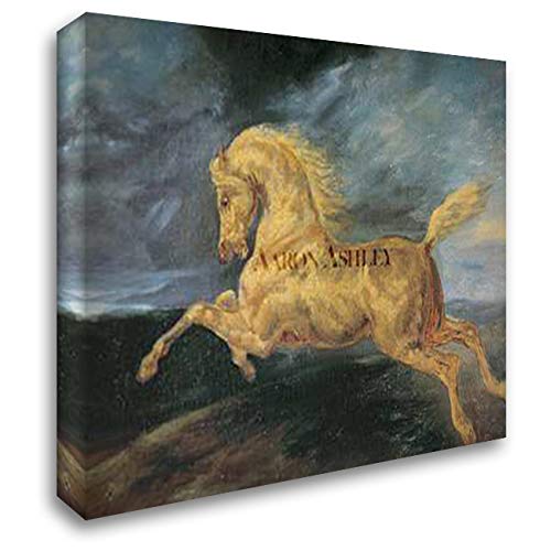 Theodore Gericault Horse Frightened by Lightning 24x20 Canvas Wall Art - Stretched Gallery Wrap for Living Room, Bedroom & Office Decor
