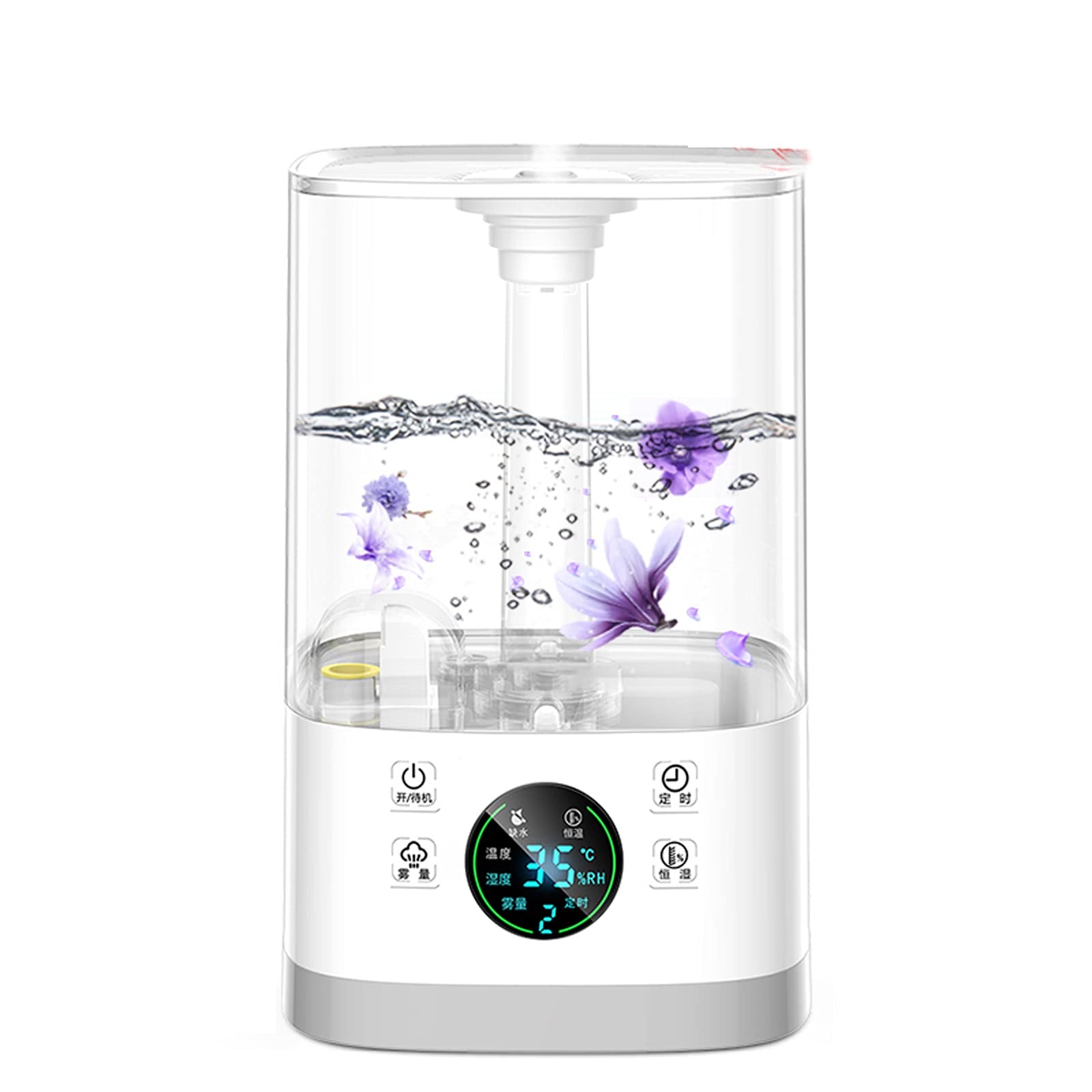 **Ultrasonic Air Humidifier & Essential Oil Diffuser for Bedroom, Home, Baby Nursery - Auto Shut-Off, Super Quiet, Cool Mist - Perfect for Dry Air Relief & Aromatherapy**
