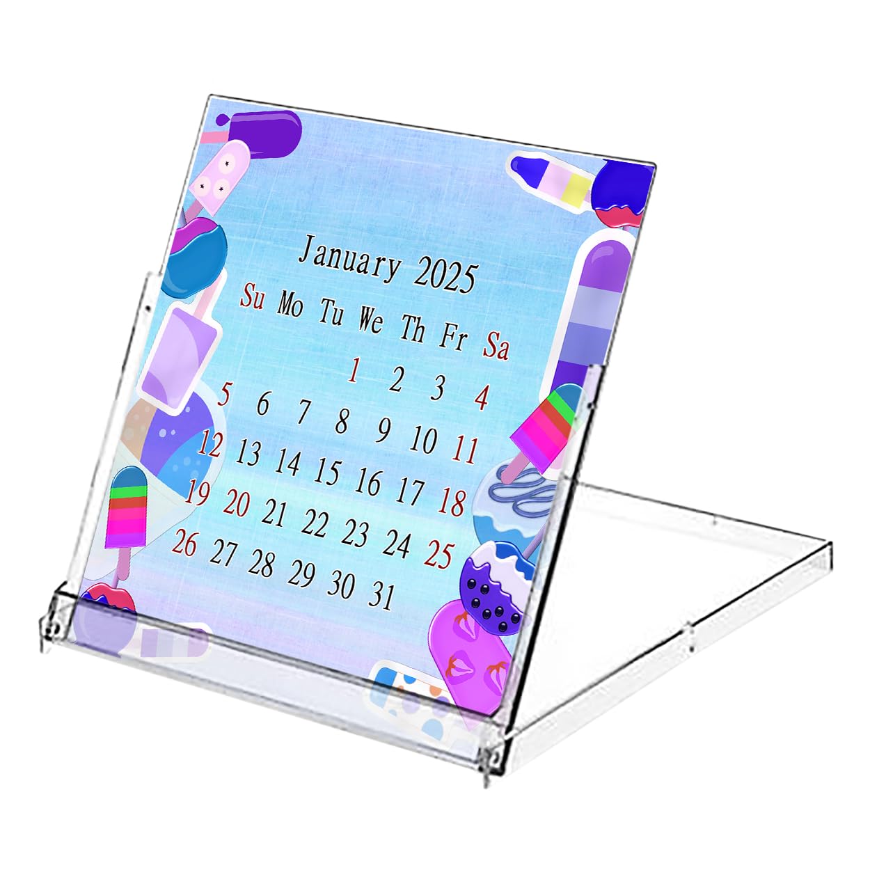 2025 CD-Style Desk Calendar - 12 Month Planner with CD Case Stand | Office Decor, Christmas Gift Idea | Perfect for Home, Office & School Organization (Edition #025)